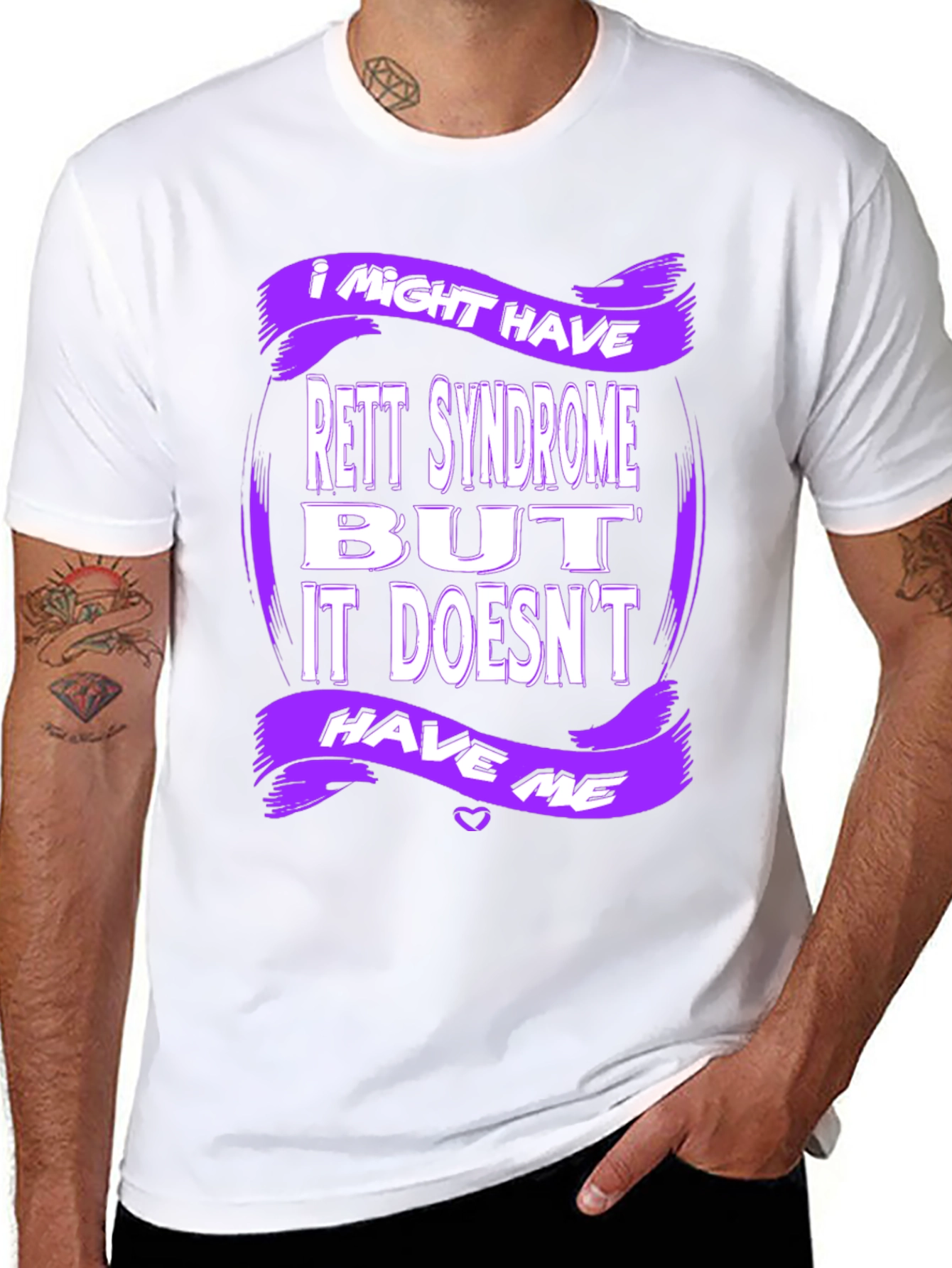 Rett Syndrome Awareness T-Shirt - Purple Design