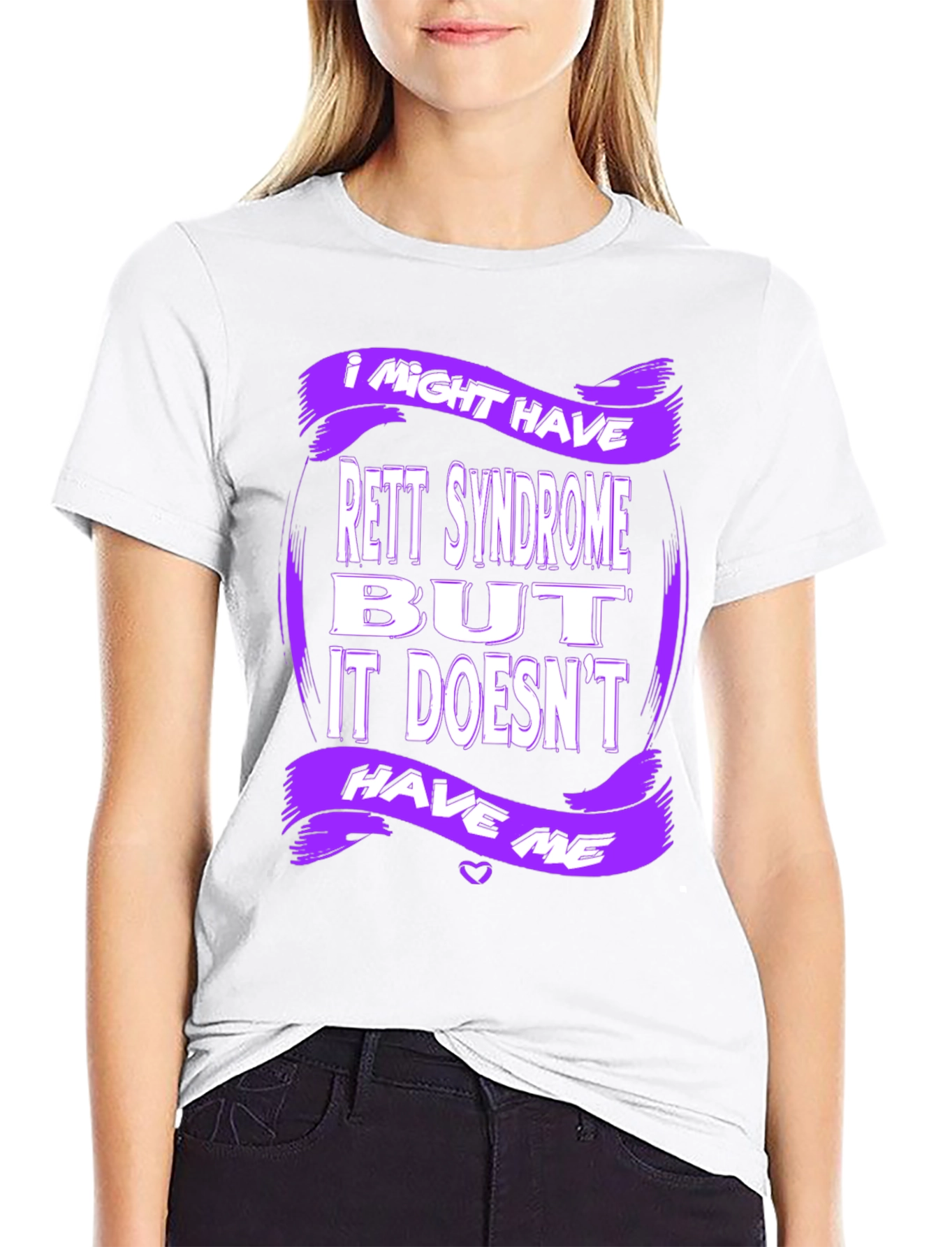 Rett Syndrome Awareness T-Shirt - Purple Design