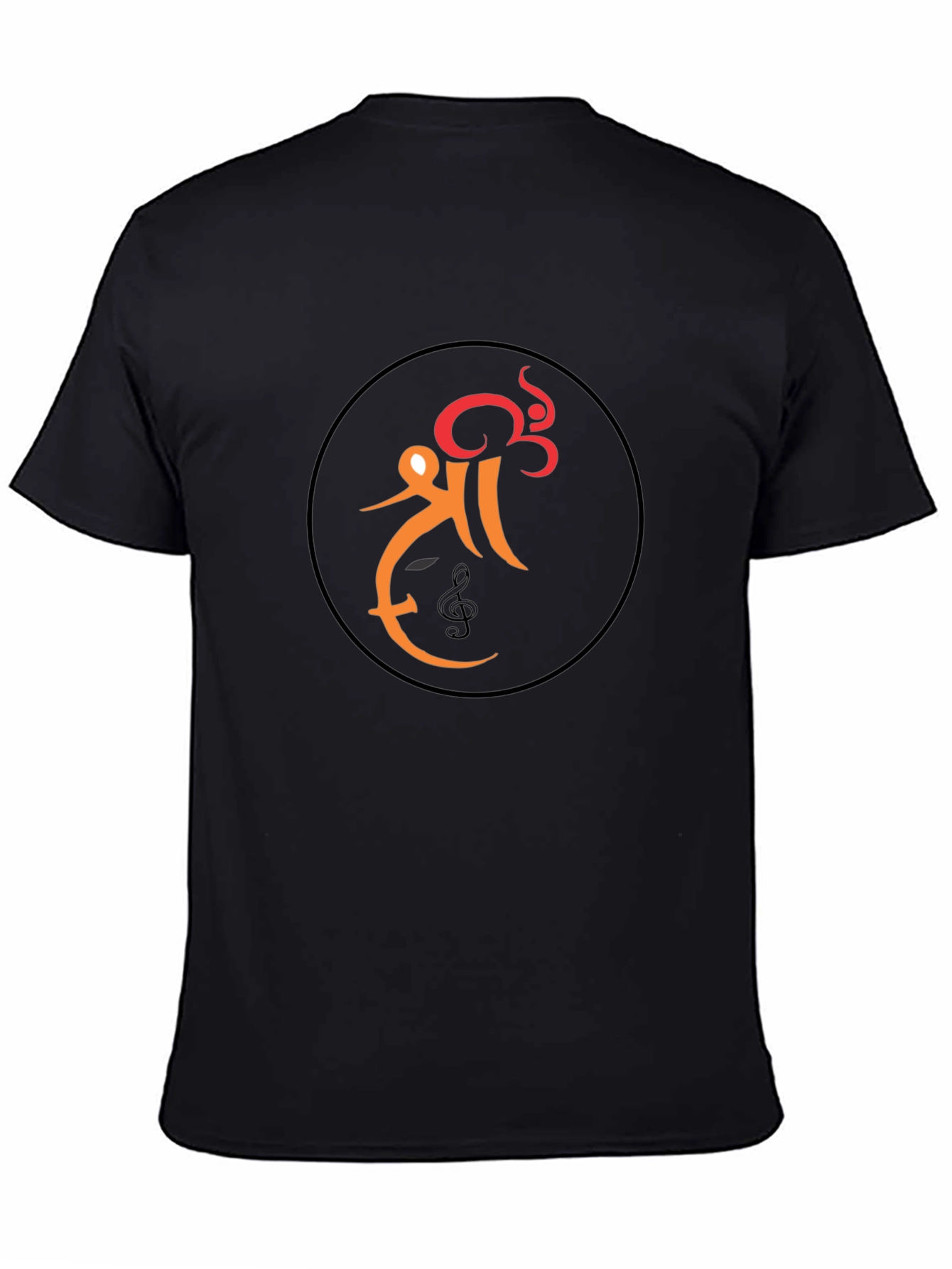 Stylish Black T-Shirt with Unique Graphic Design