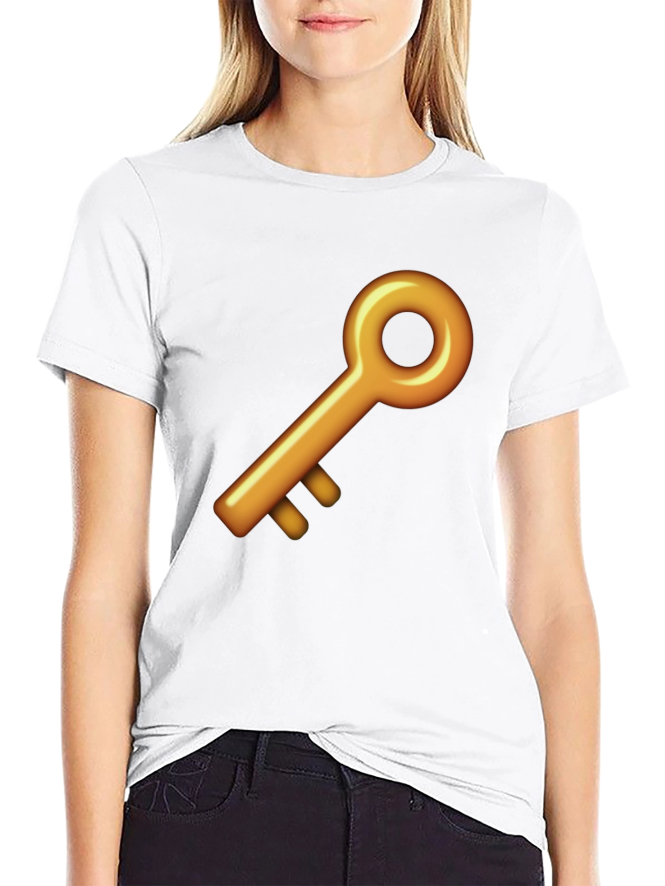 Golden Key Graphic Black T-Shirt