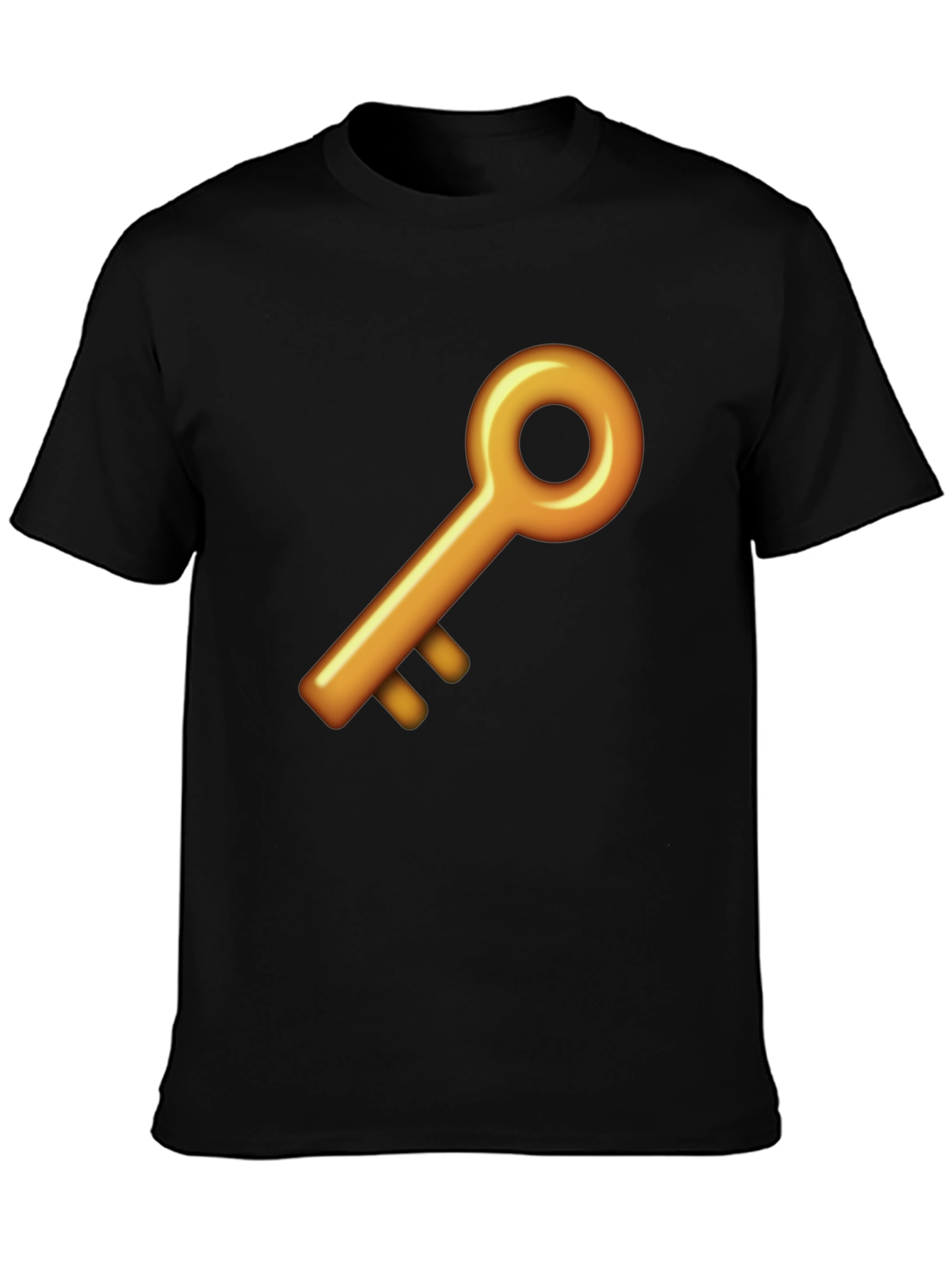 Golden Key Graphic Black T-Shirt
