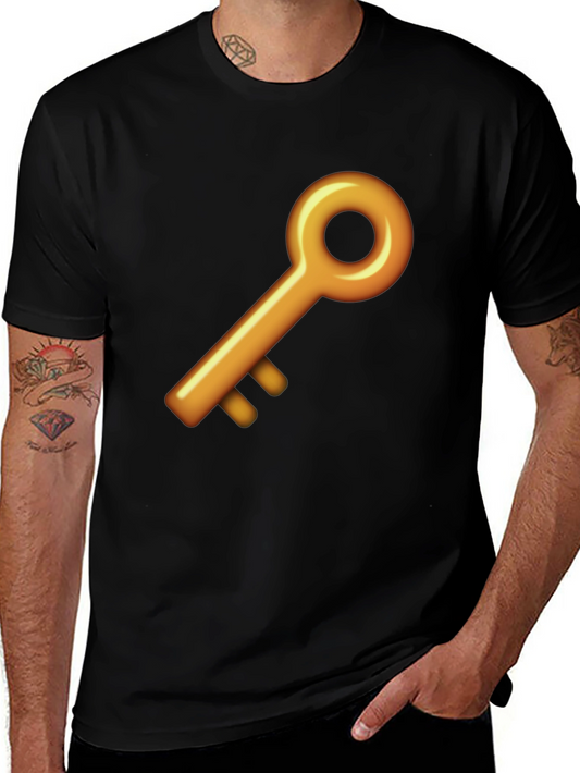 Golden Key Graphic Black T-Shirt