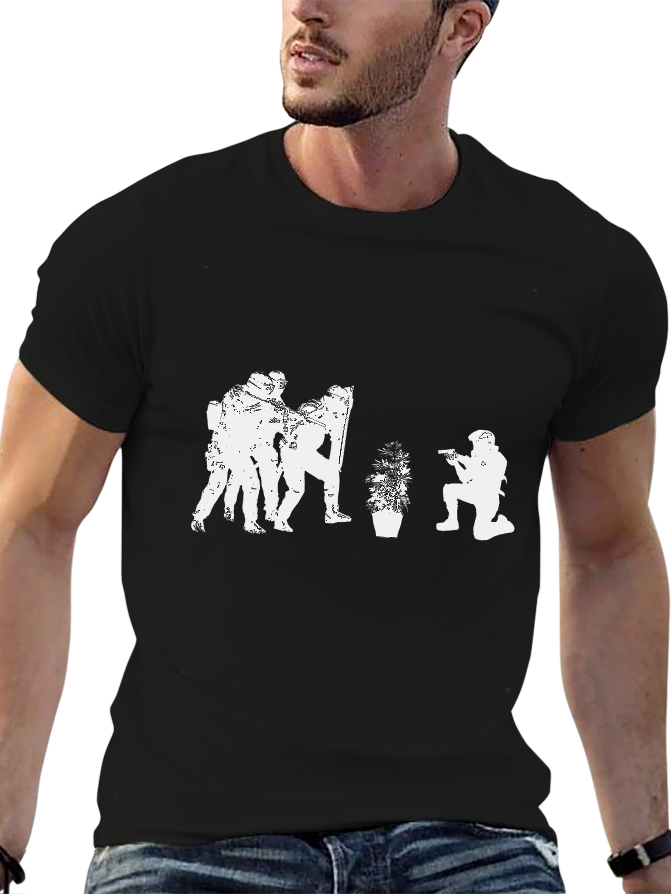 Tactical Plant T-Shirt - Black Graphic Tee