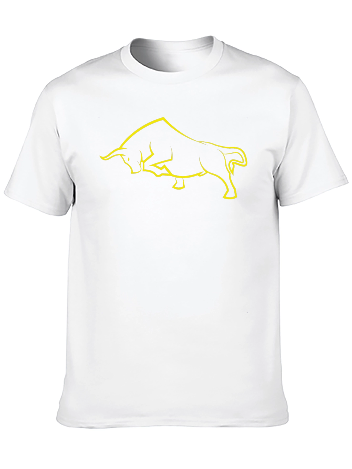 Black T-Shirt with Yellow Bull Graphic