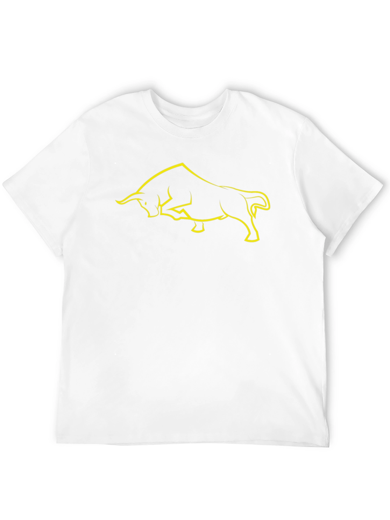 Black T-Shirt with Yellow Bull Graphic