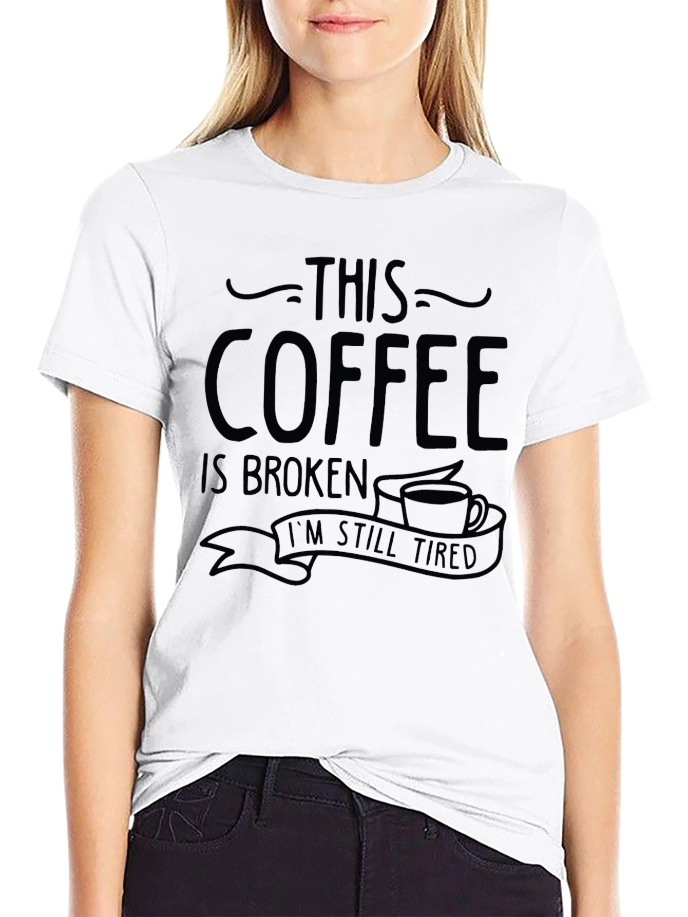Coffee Broken Humor Tee