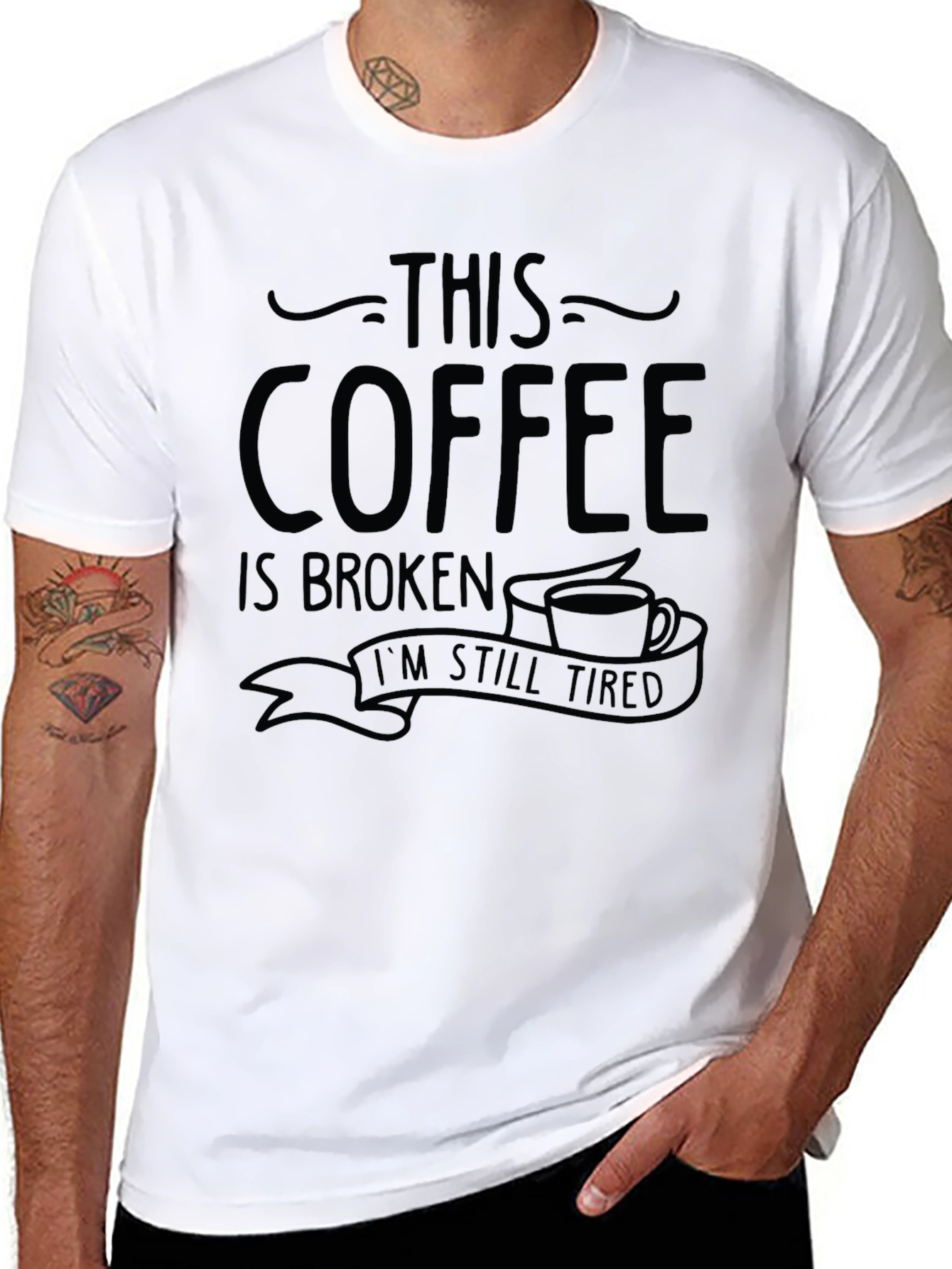 Coffee Broken Humor Tee