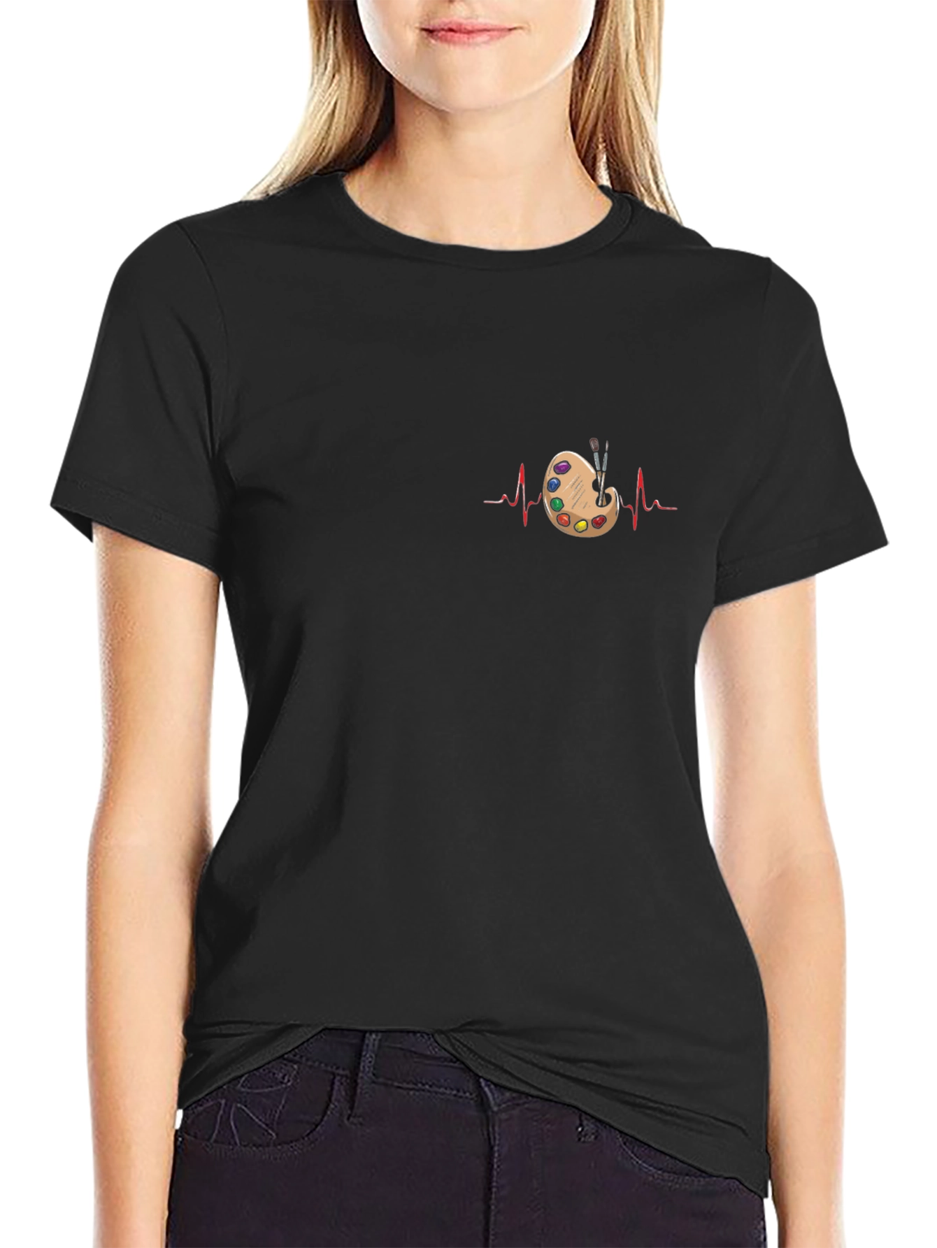 Artist Heartbeat T-Shirt - Painter Palette Tee
