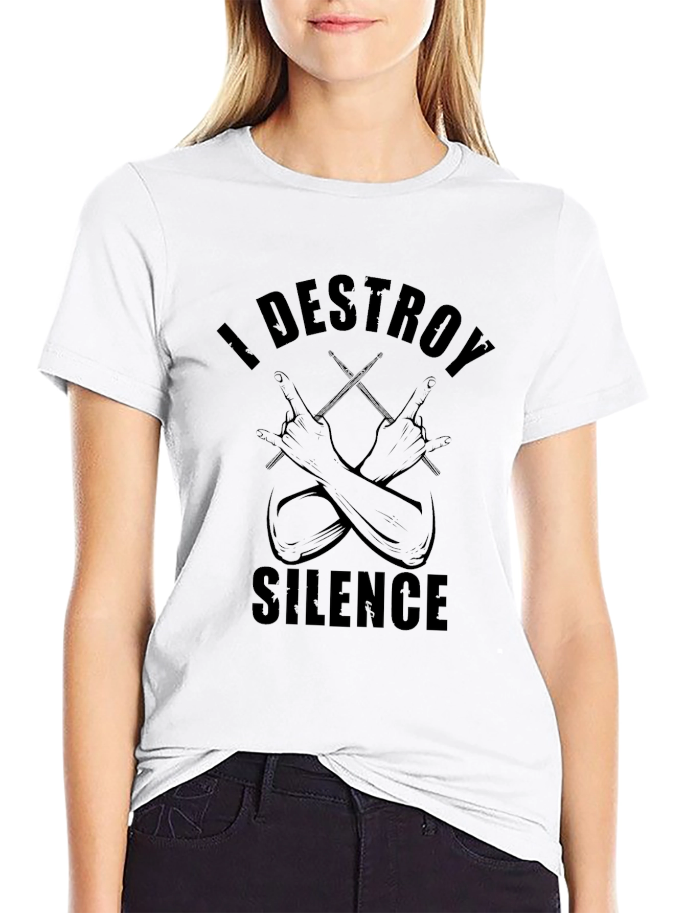 I Destroy Silence Drummer T-Shirt