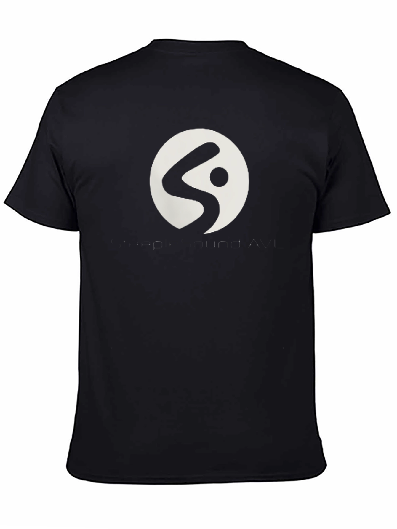 Stylish Black T-Shirt with Abstract Logo