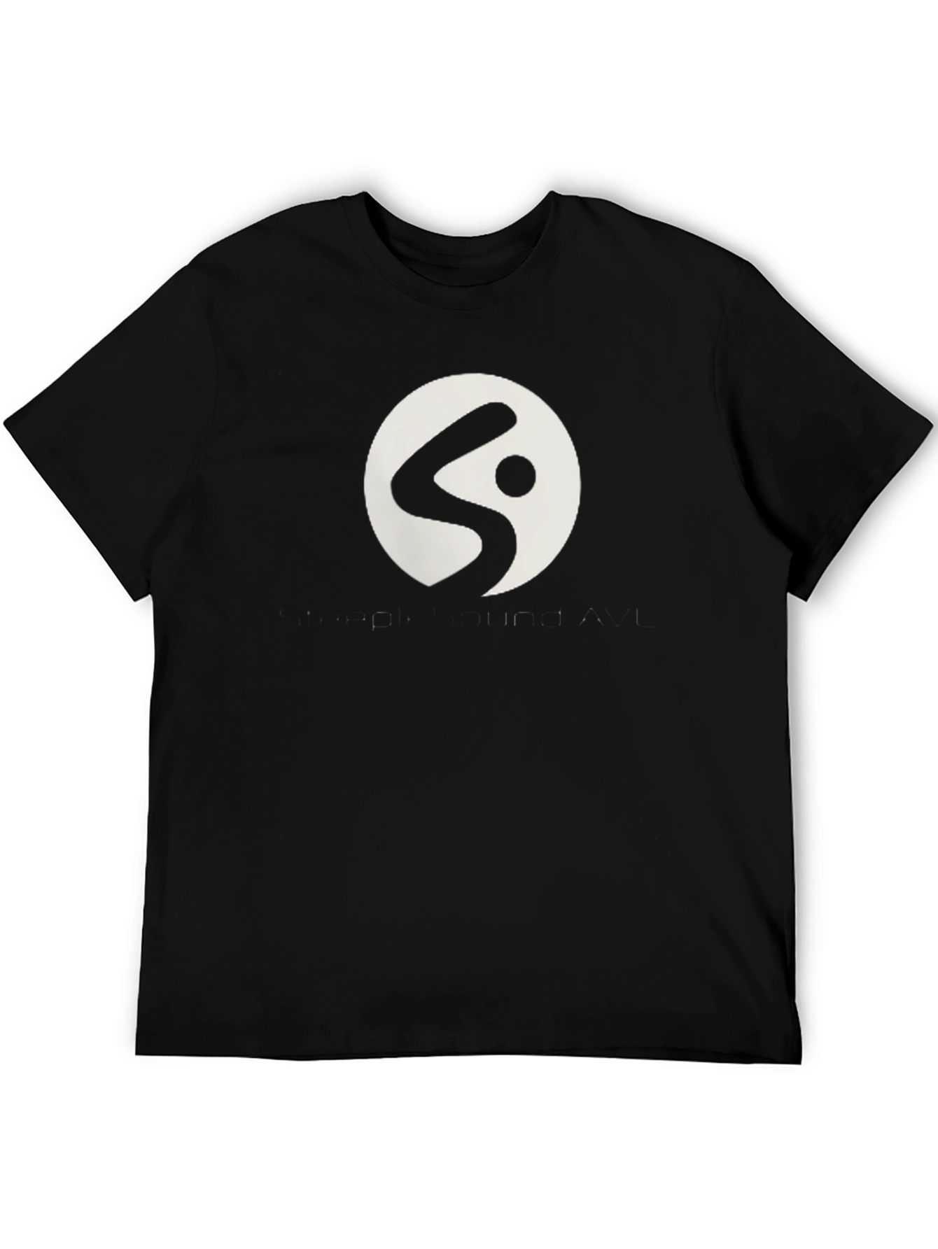 Stylish Black T-Shirt with Abstract Logo