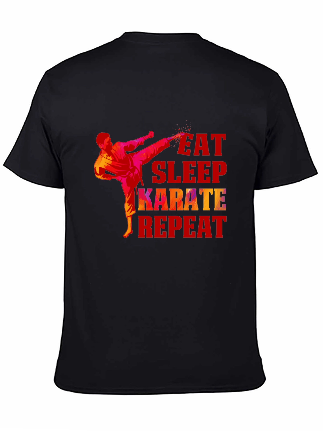 Eat Sleep Karate Repeat Graphic T-Shirt