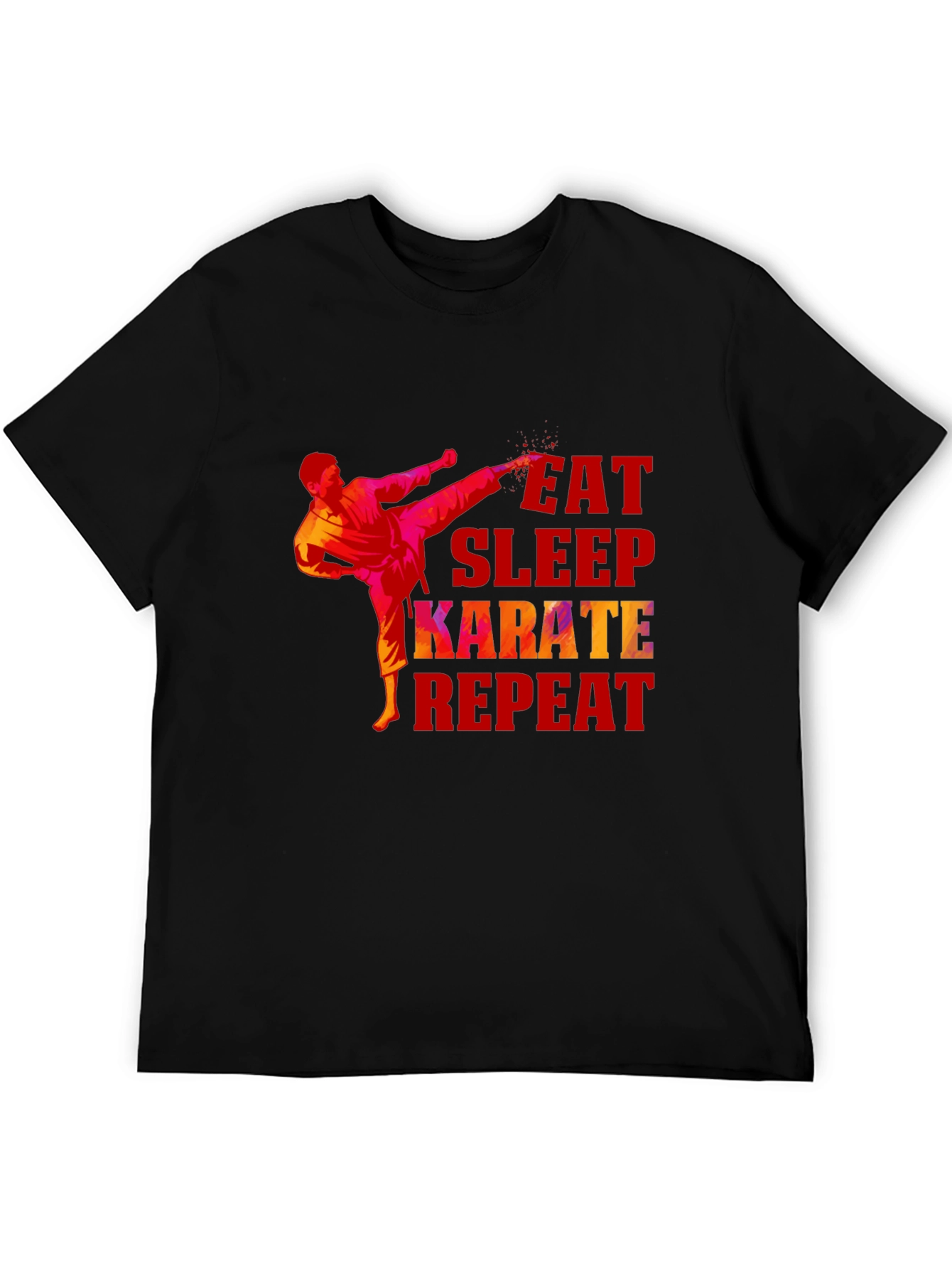 Eat Sleep Karate Repeat Graphic T-Shirt