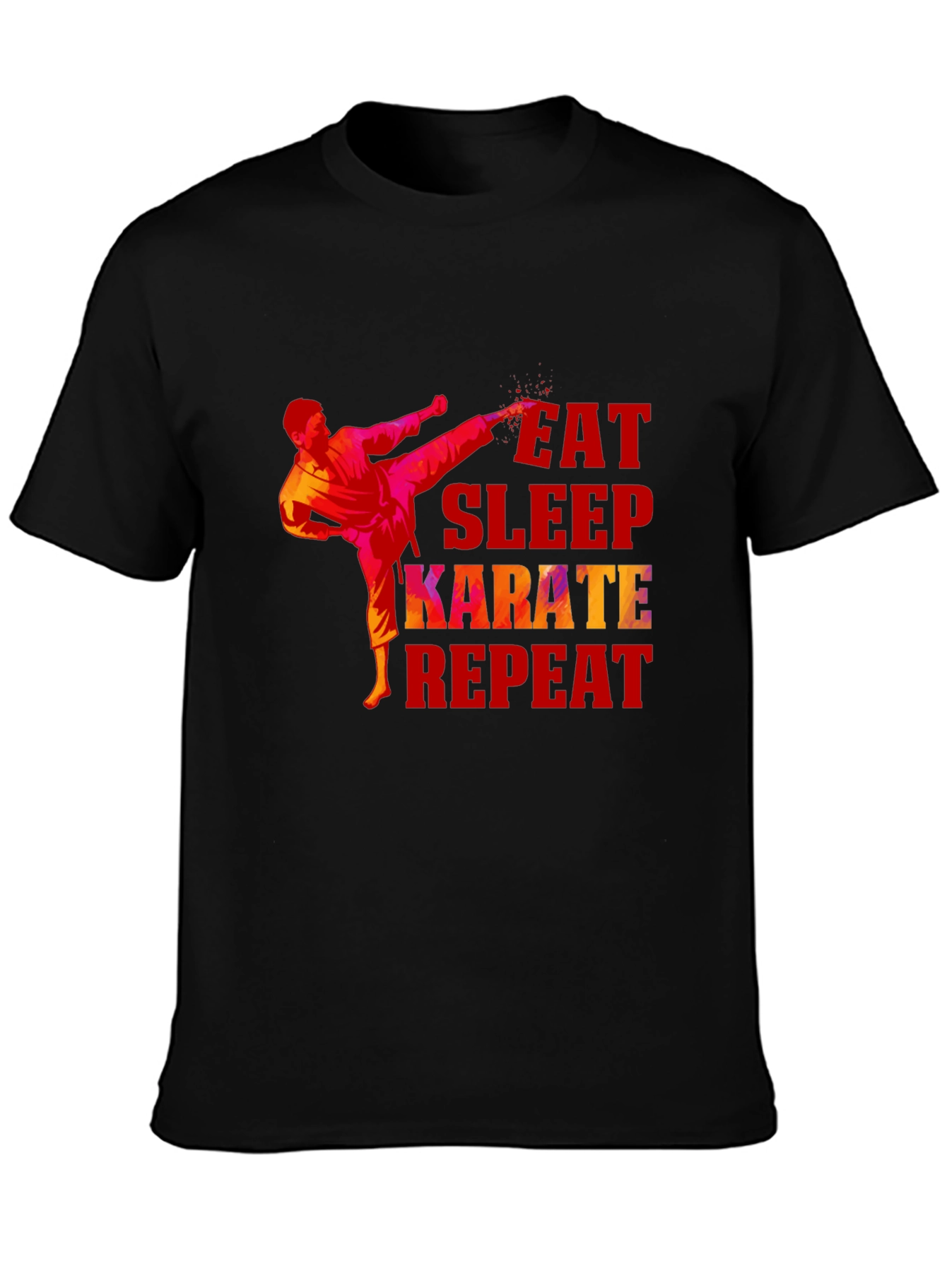 Eat Sleep Karate Repeat Graphic T-Shirt