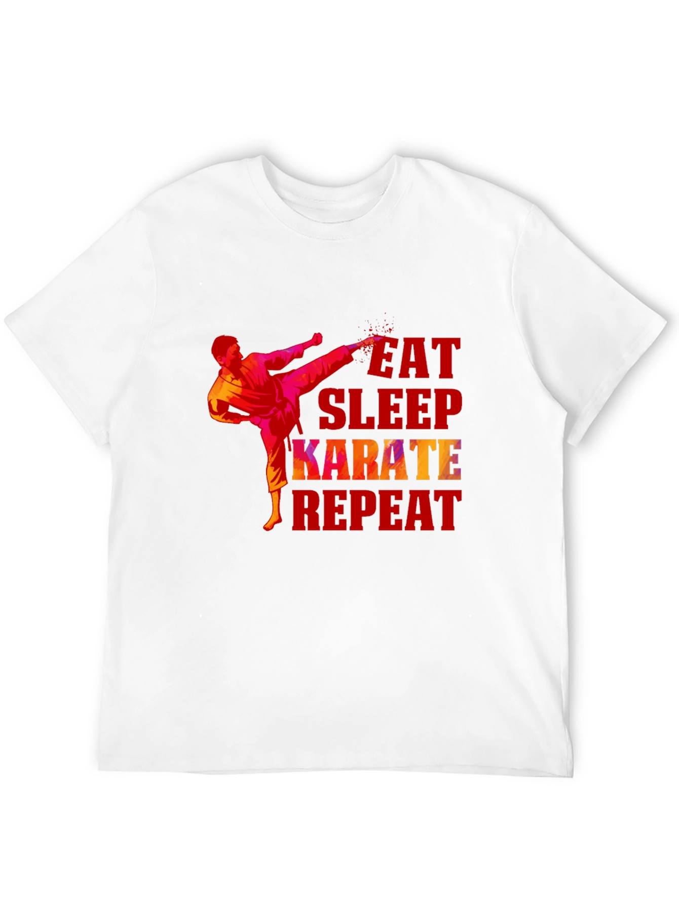 Eat Sleep Karate Repeat Graphic T-Shirt