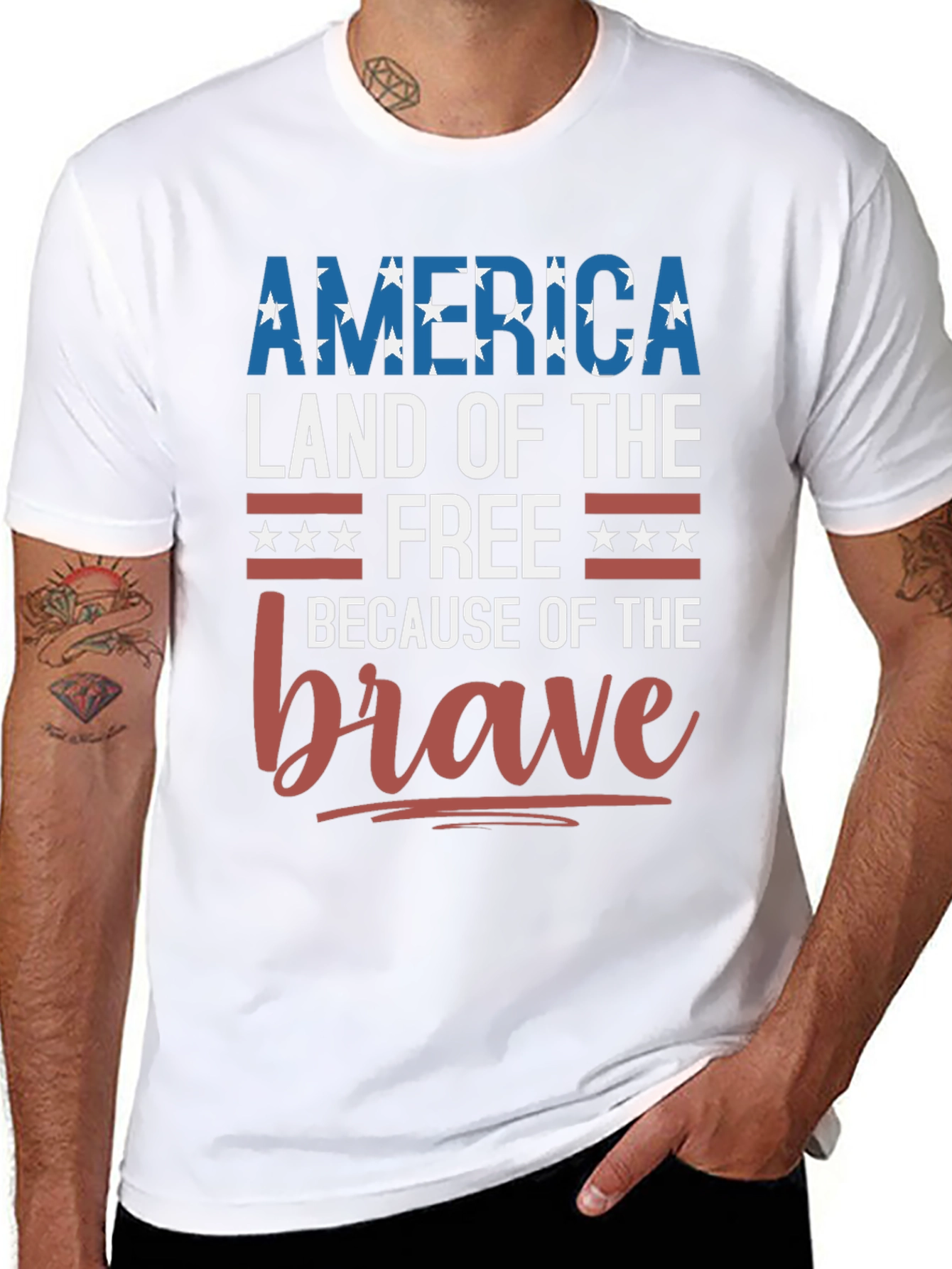 America Land of the Free Patriotic T-Shirt