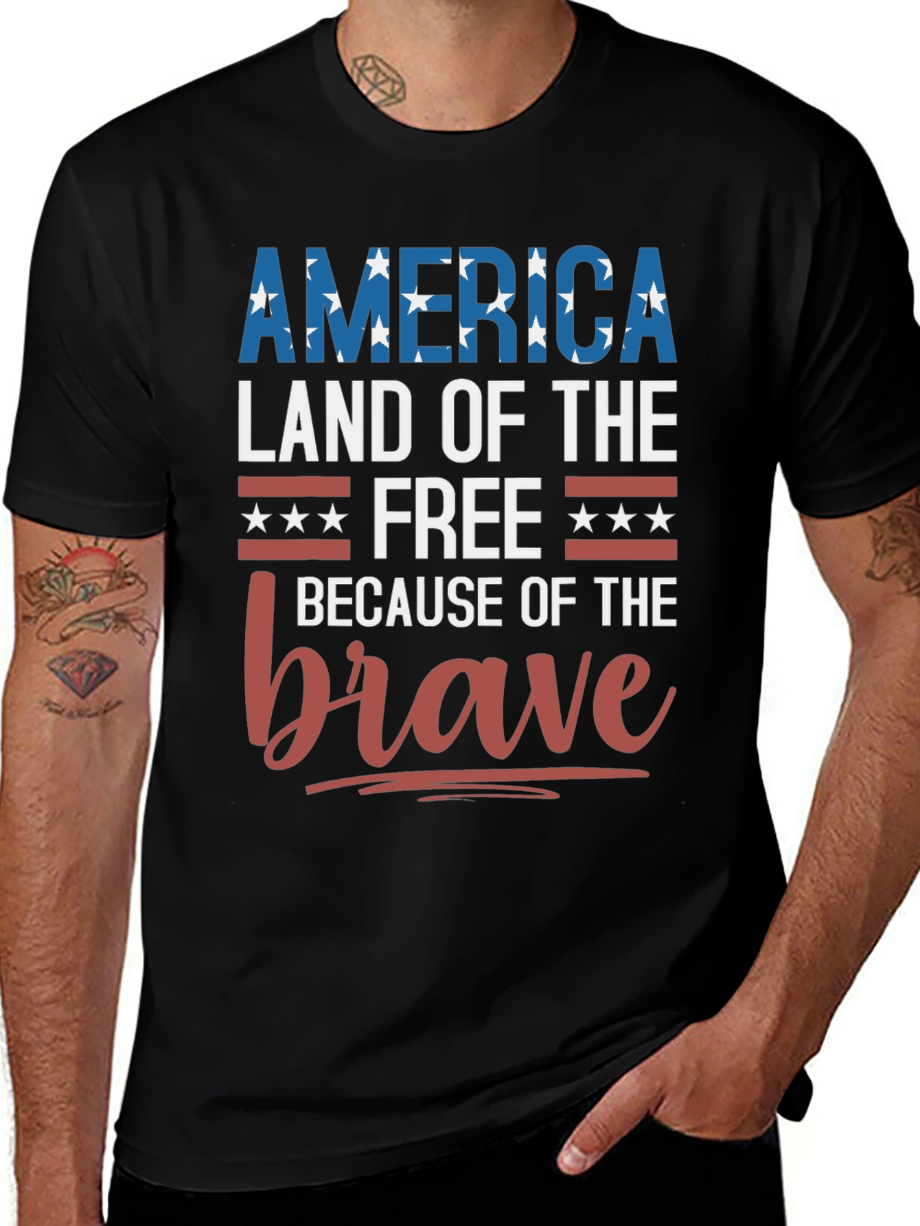 America Land of the Free Patriotic T-Shirt