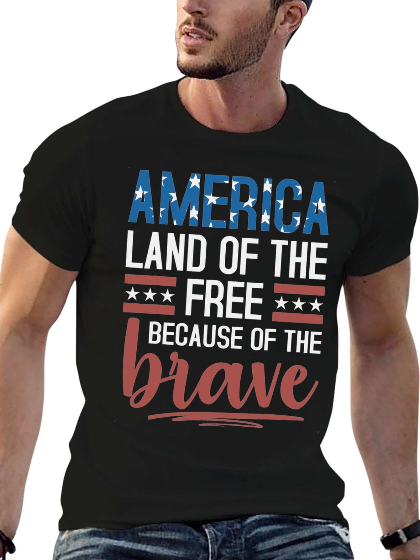 America Land of the Free Patriotic T-Shirt
