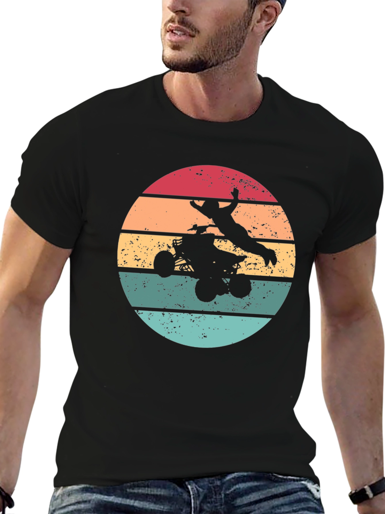 ATV Rider Sunset Graphic Tee