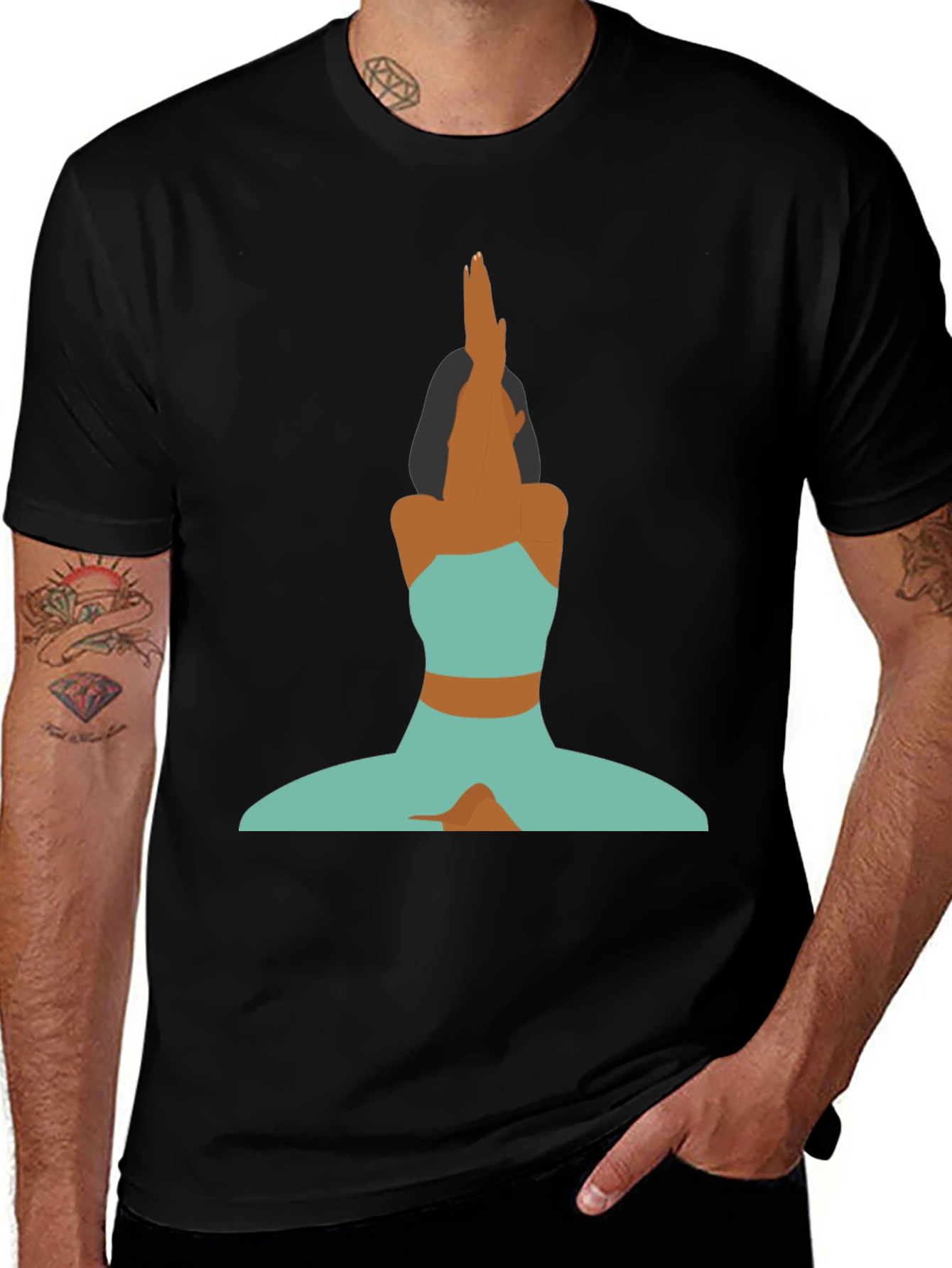 Yoga Pose Graphic Tee - Stylish Comfort
