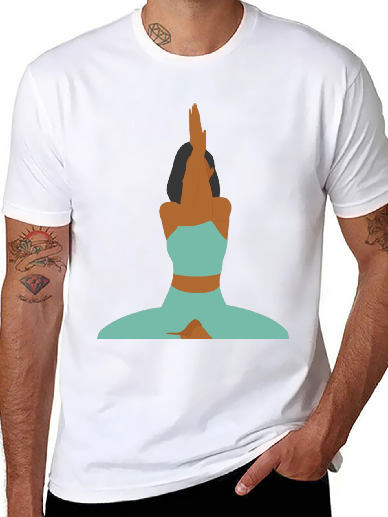 Yoga Pose Graphic Tee - Stylish Comfort