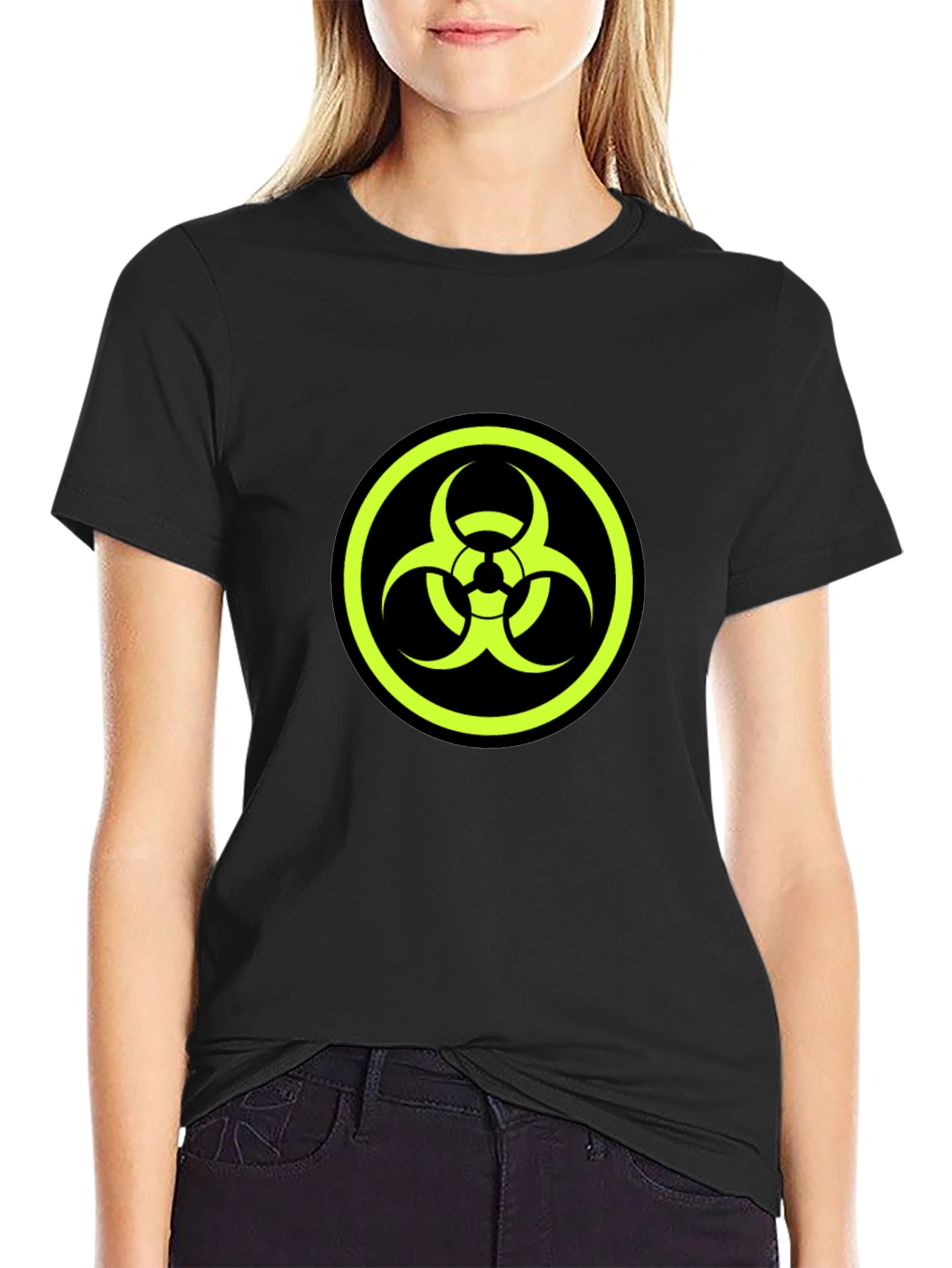 Biohazard Symbol Graphic Tee - Black T-Shirt