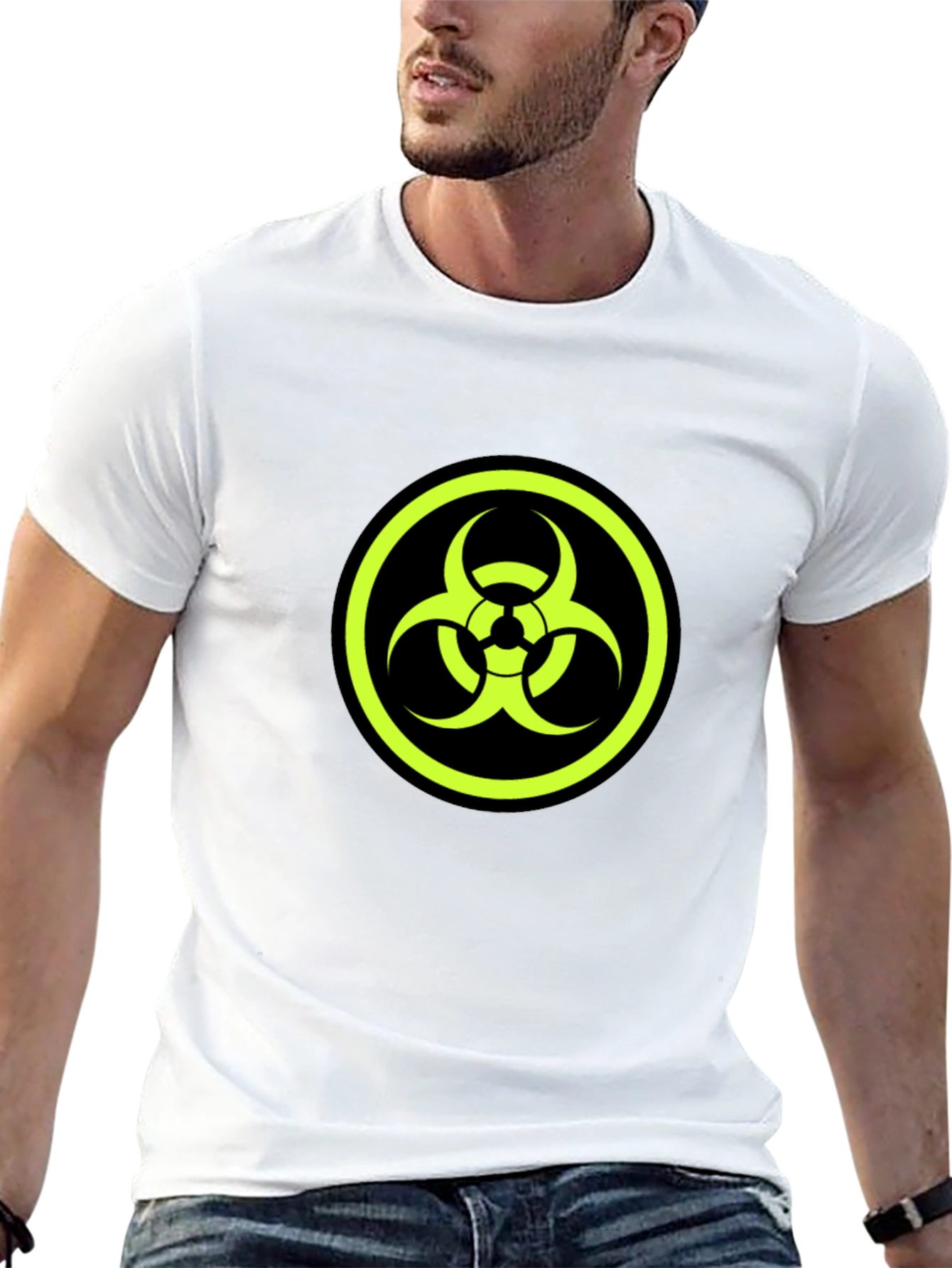 Biohazard Symbol Graphic Tee - Black T-Shirt