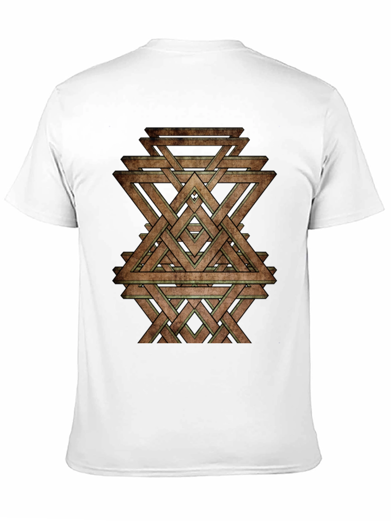 Geometric Woven Triangle Graphic T-Shirt