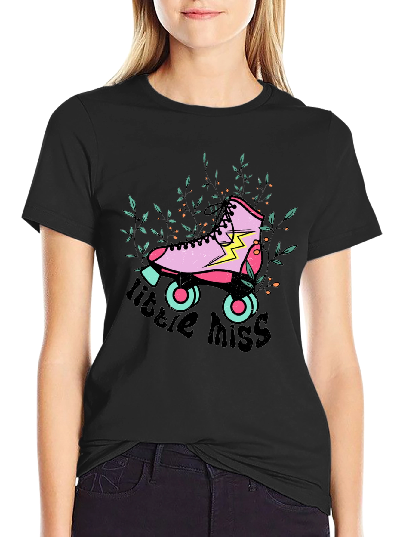 Retro Roller Skate Tee - Little Miss Graphic