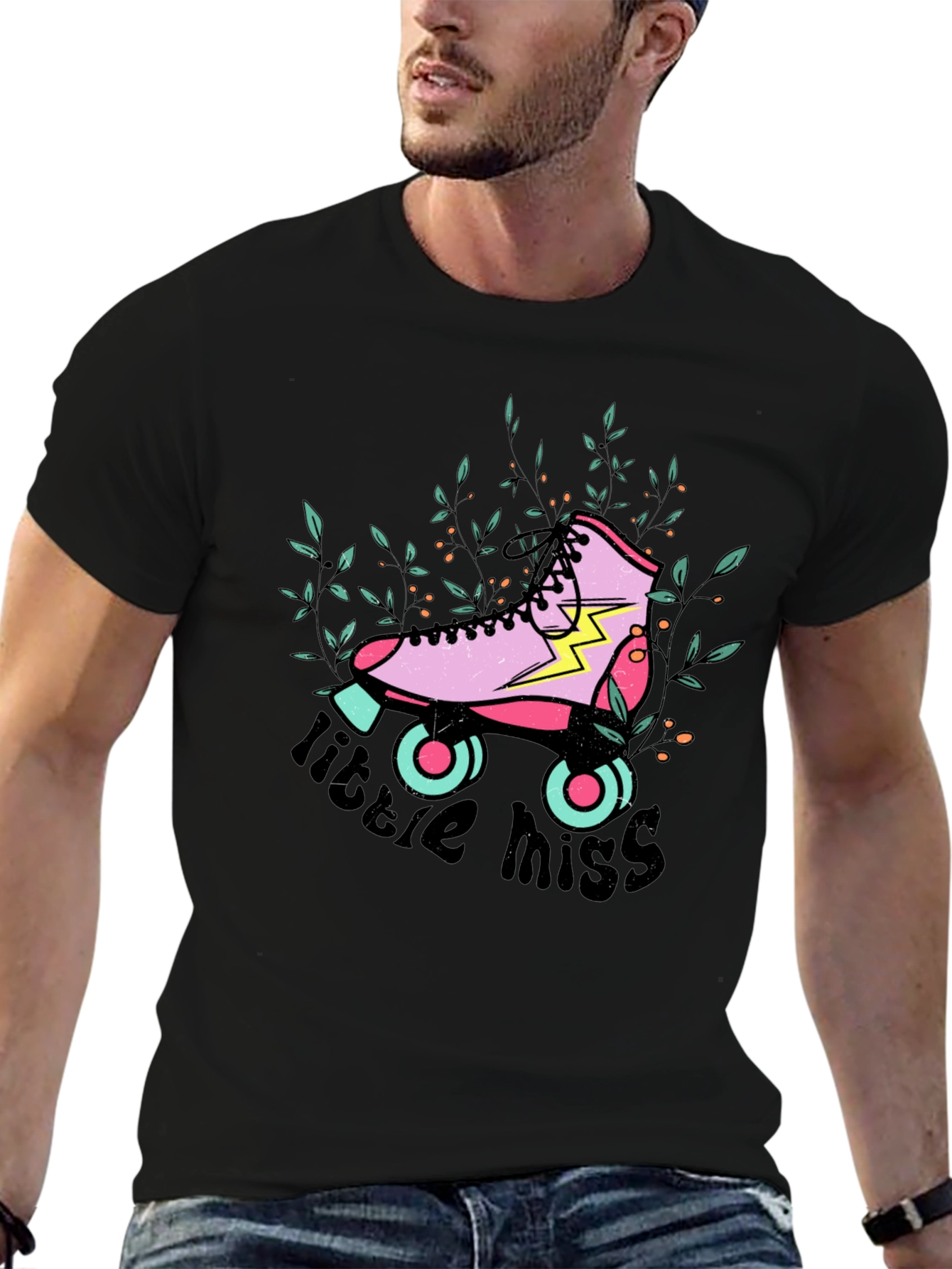 Retro Roller Skate Tee - Little Miss Graphic