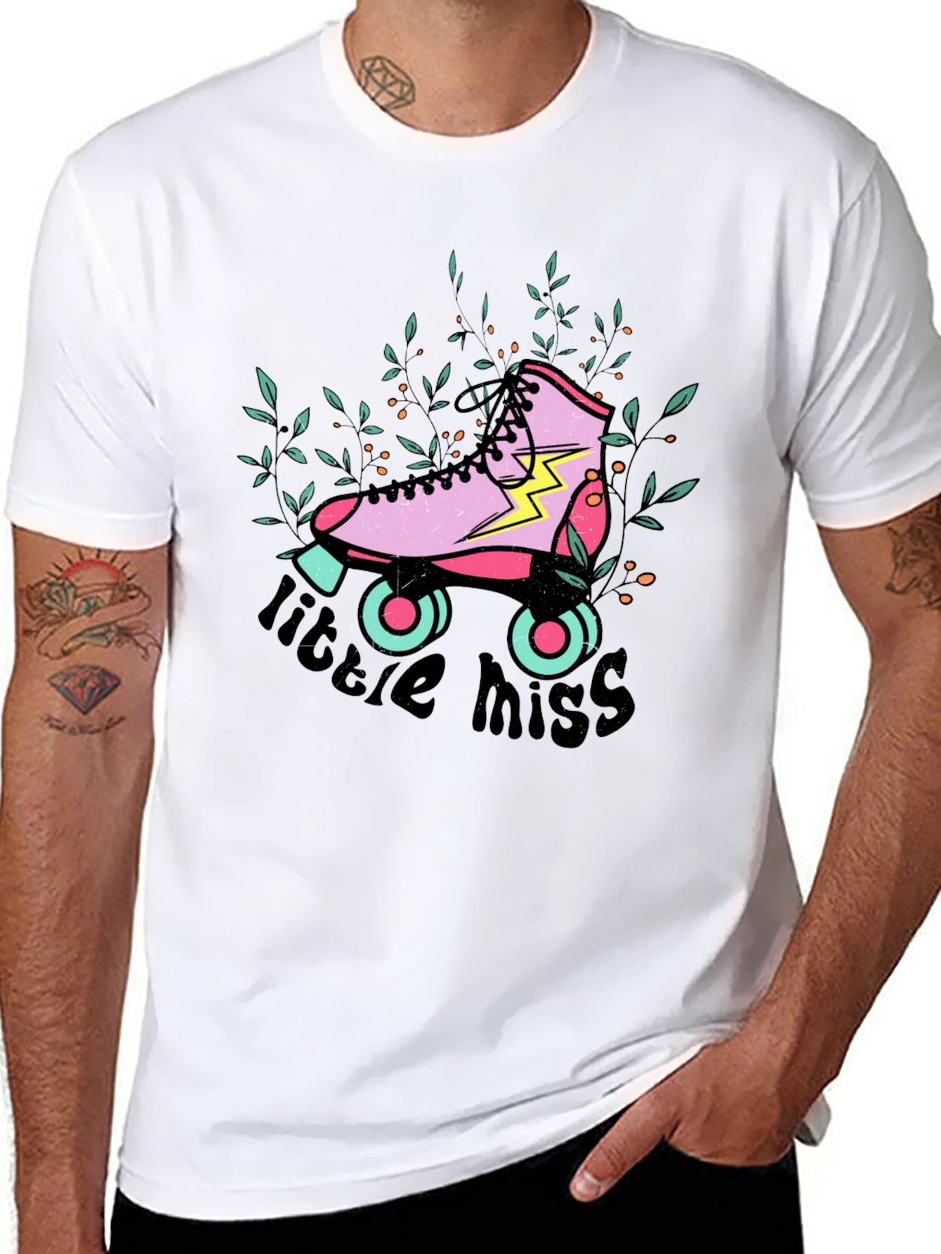 Retro Roller Skate Tee - Little Miss Graphic