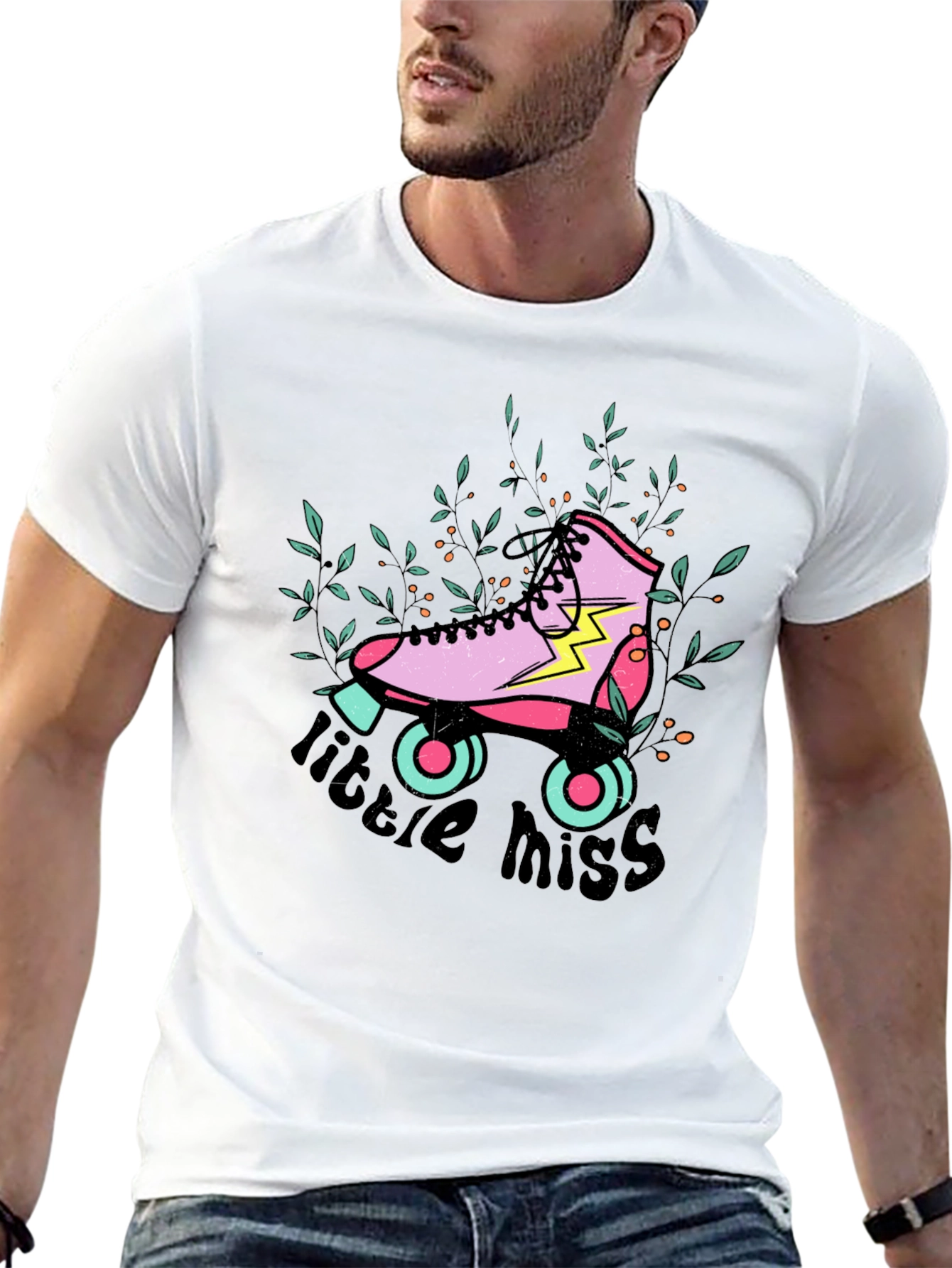 Retro Roller Skate Tee - Little Miss Graphic