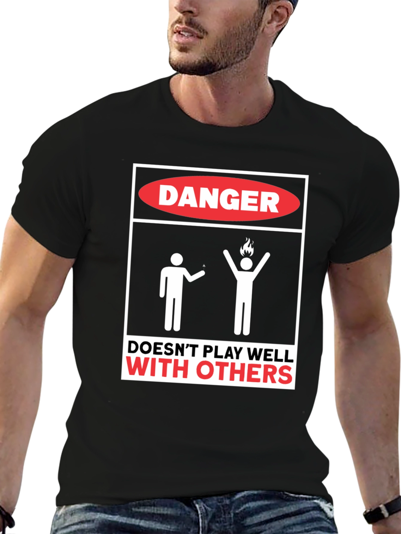 Danger Doesnt Play Well With Others Graphic Tee