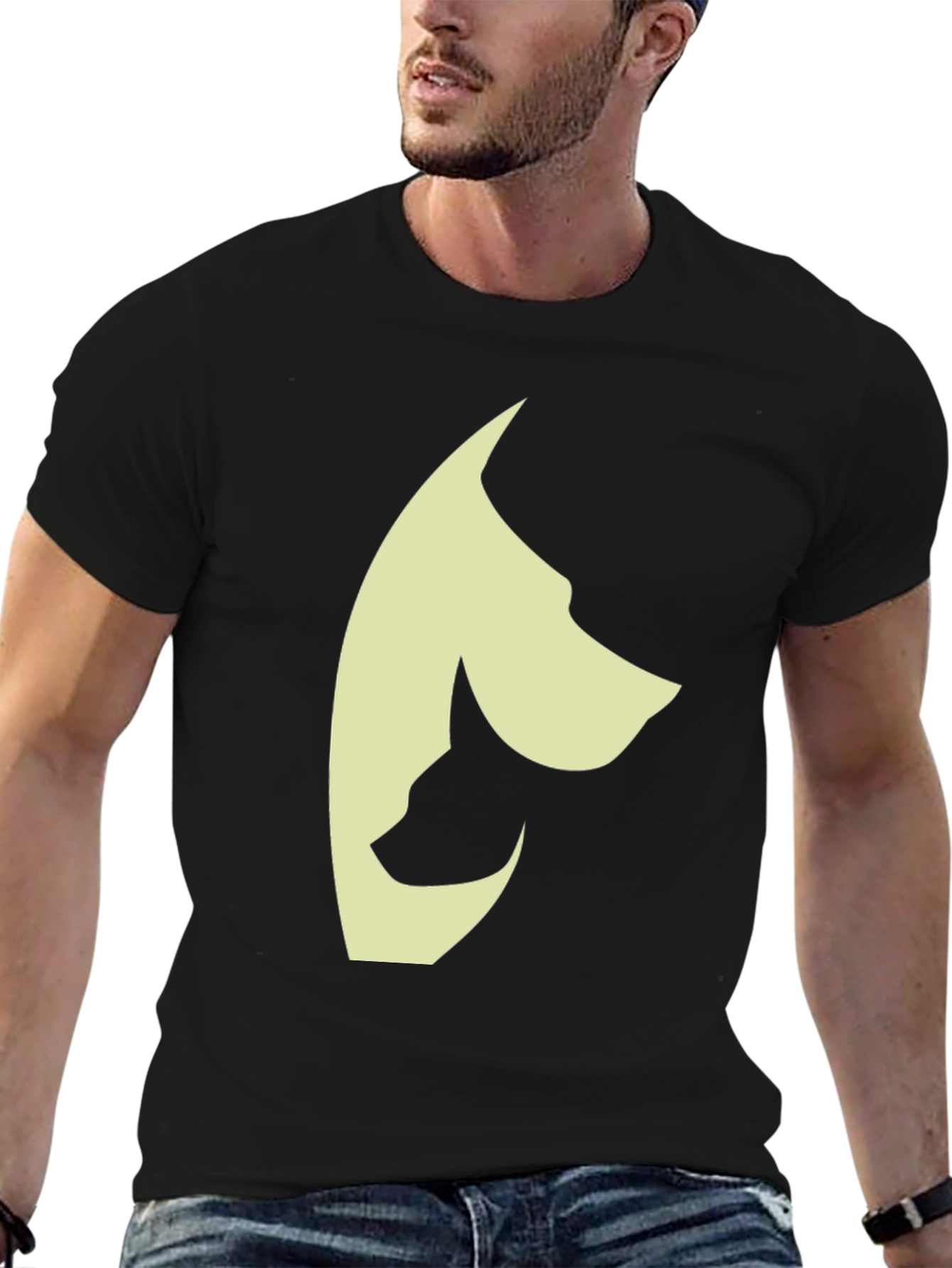 Dog and Cat Silhouette Graphic T-Shirt