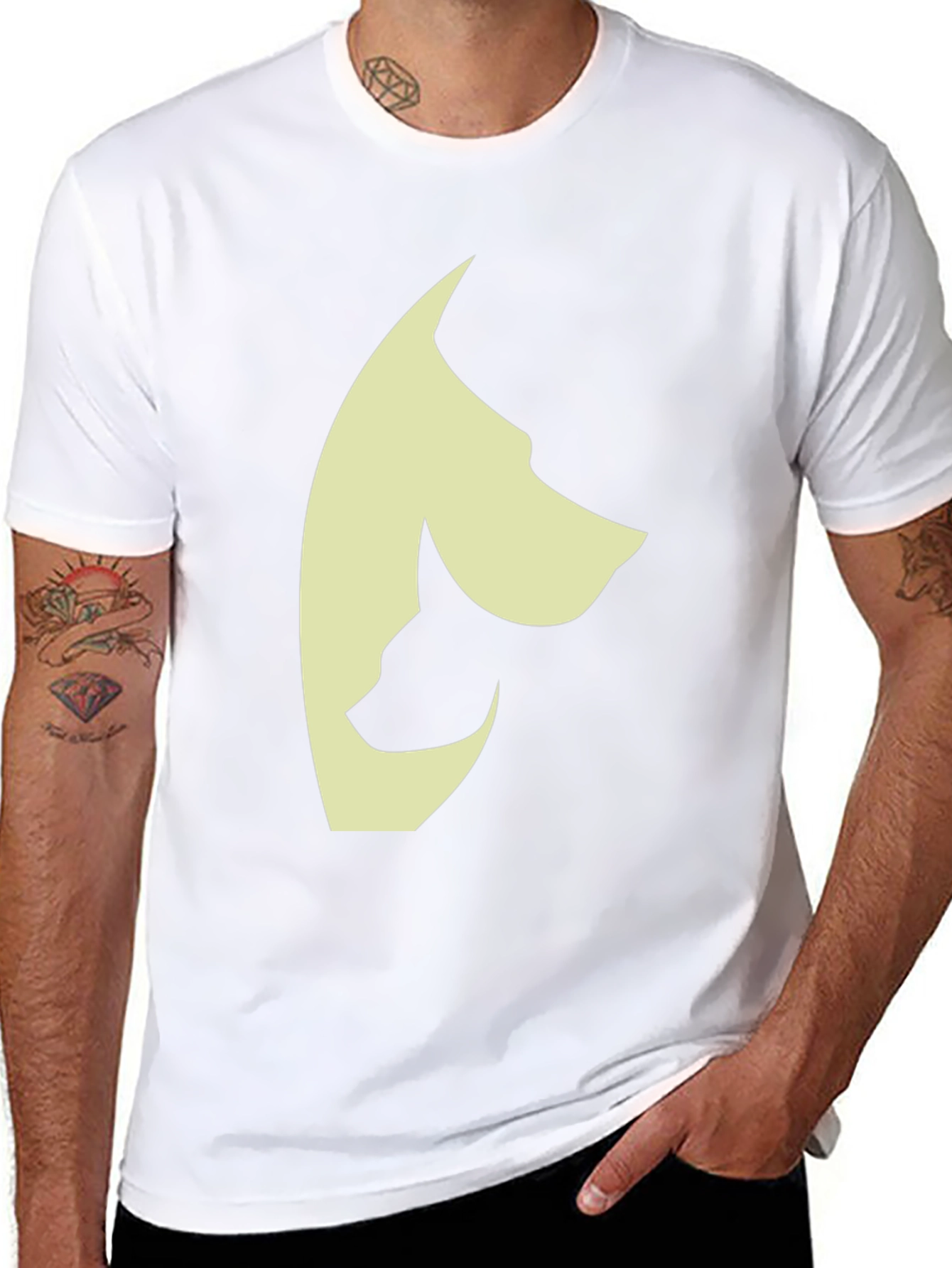 Dog and Cat Silhouette Graphic T-Shirt