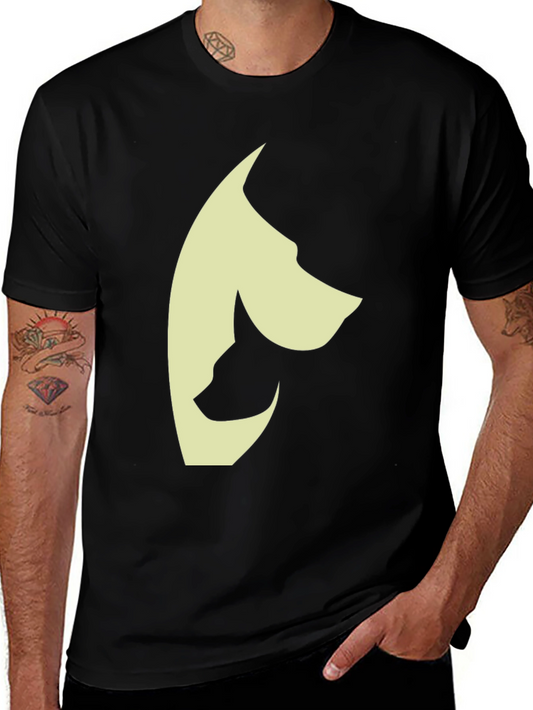 Dog and Cat Silhouette Graphic T-Shirt