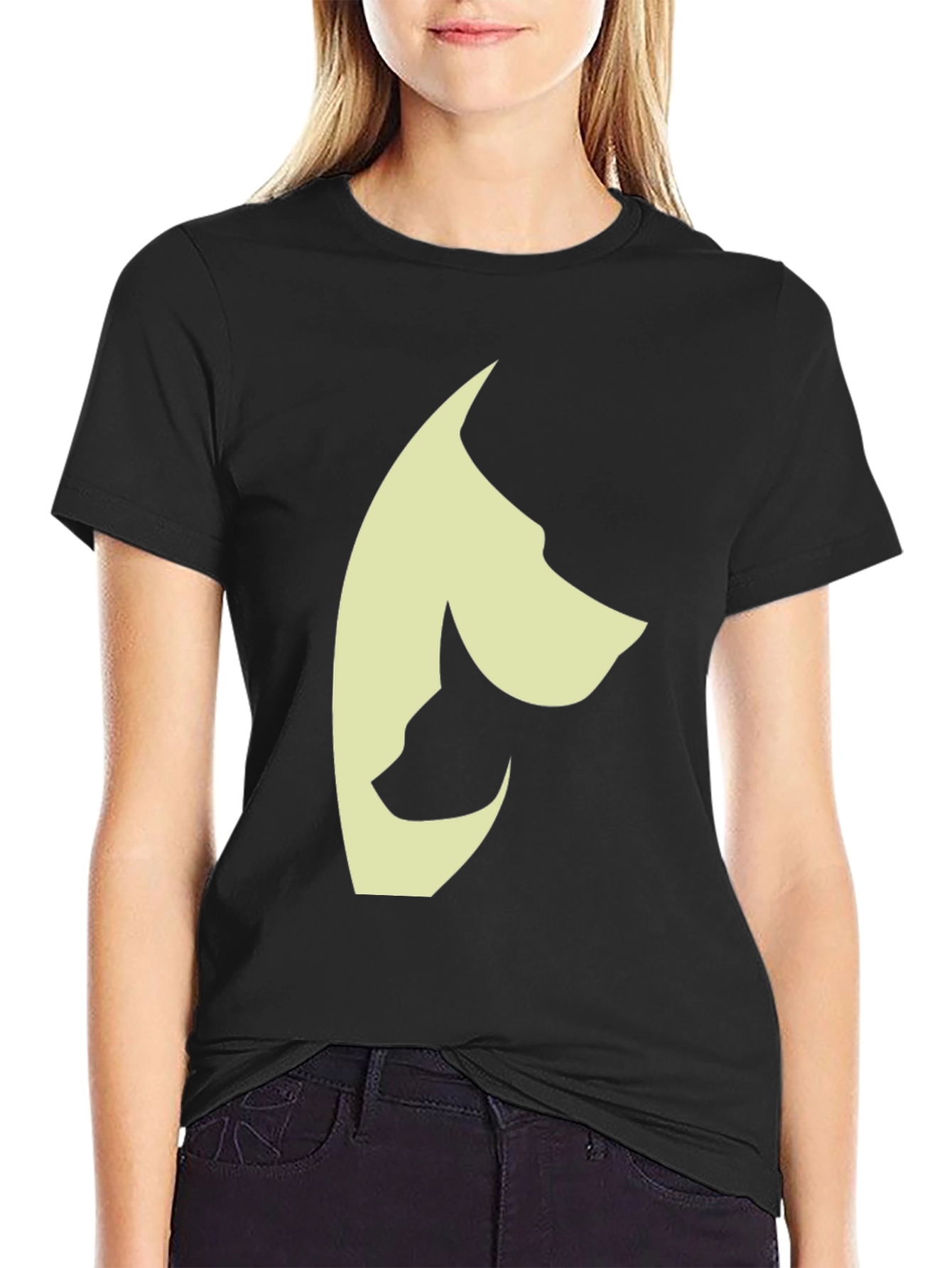 Dog and Cat Silhouette Graphic T-Shirt