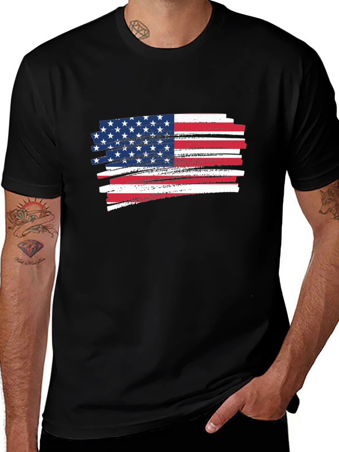 American Flag Graphic T-Shirt