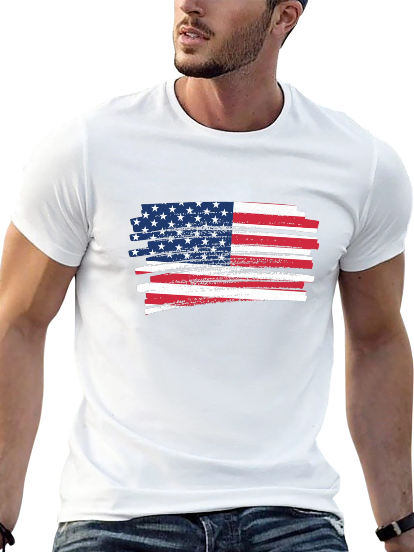 American Flag Graphic T-Shirt