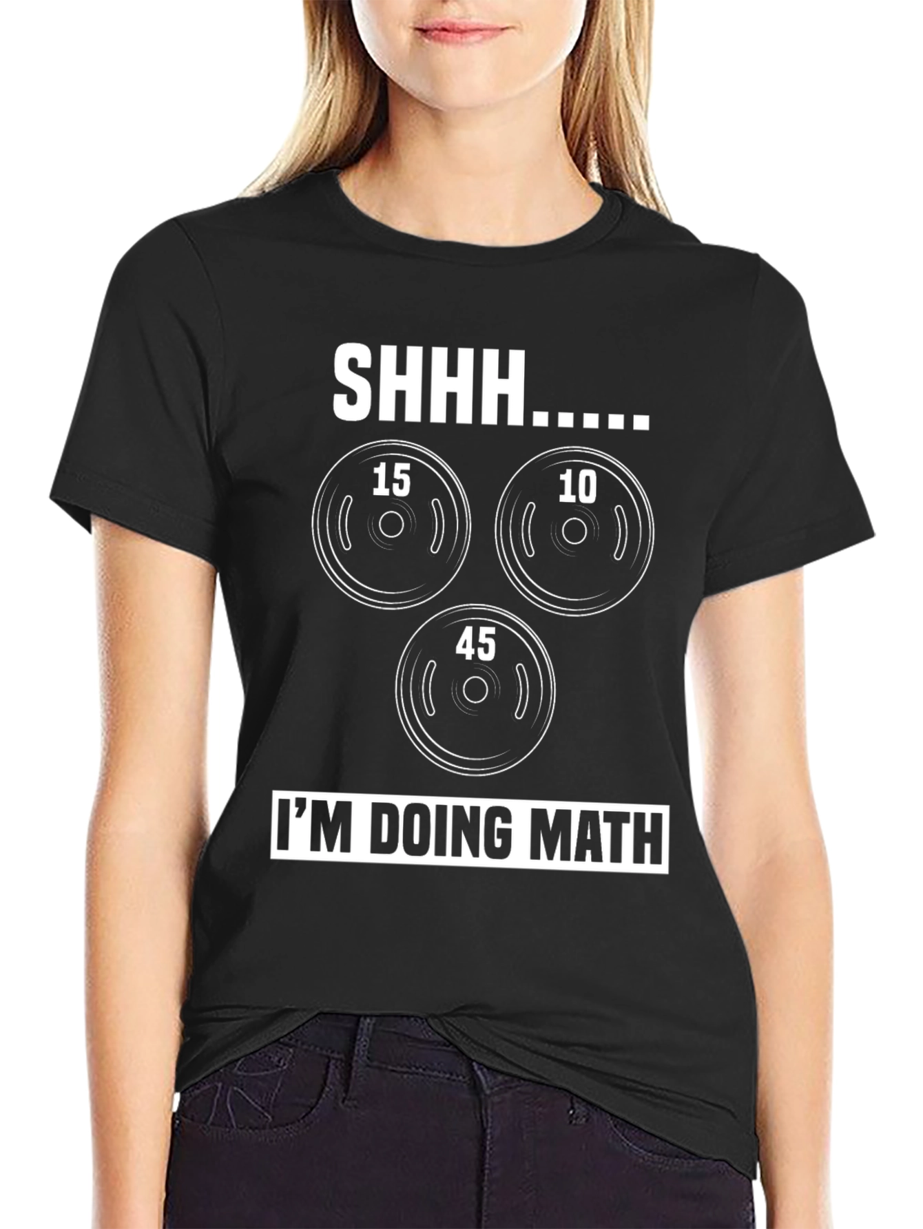 Funny Gym T-Shirt - Shhh Im Doing Math