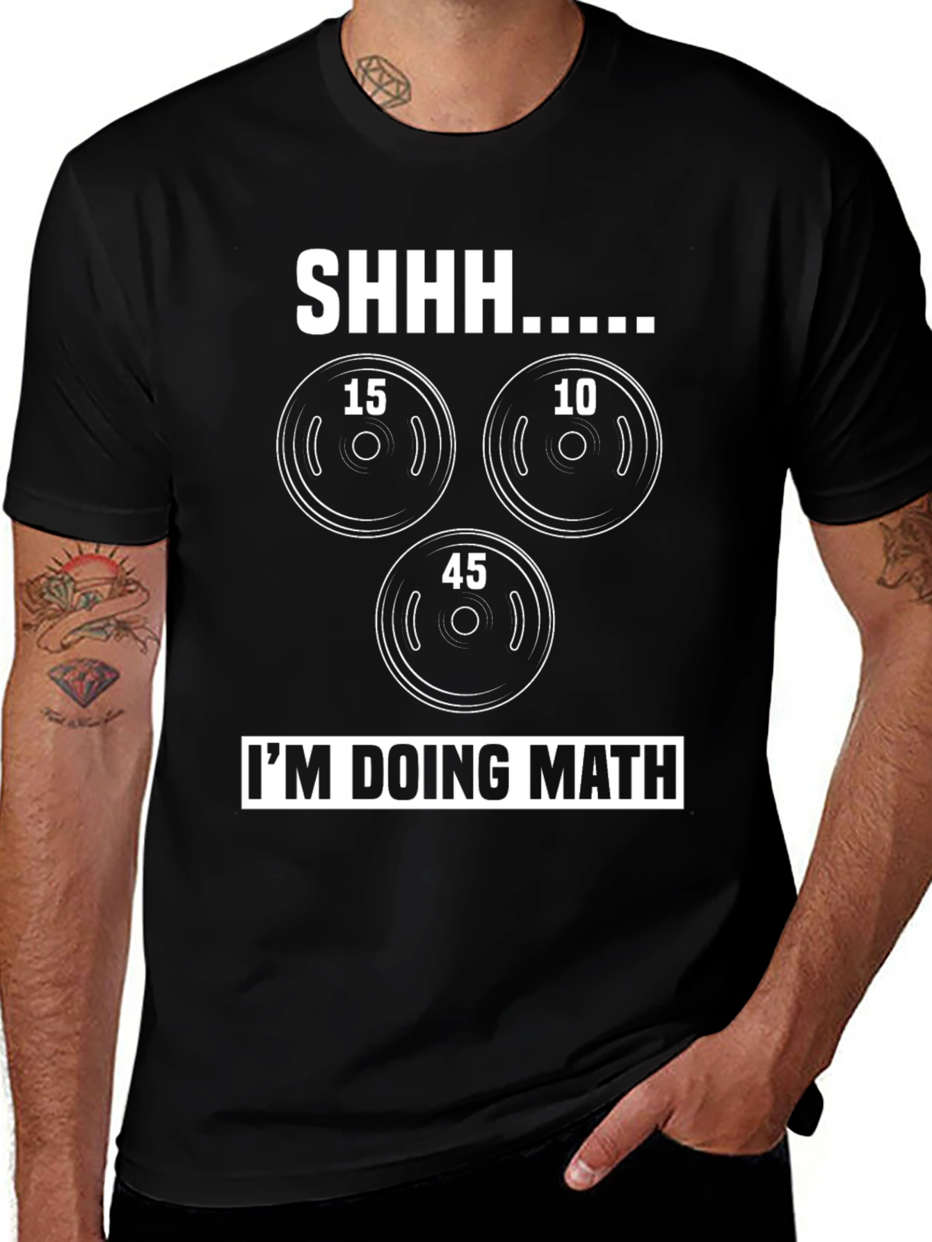Funny Gym T-Shirt - Shhh Im Doing Math