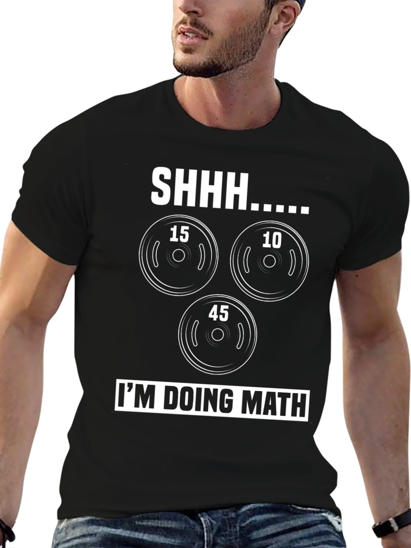 Funny Gym T-Shirt - Shhh Im Doing Math