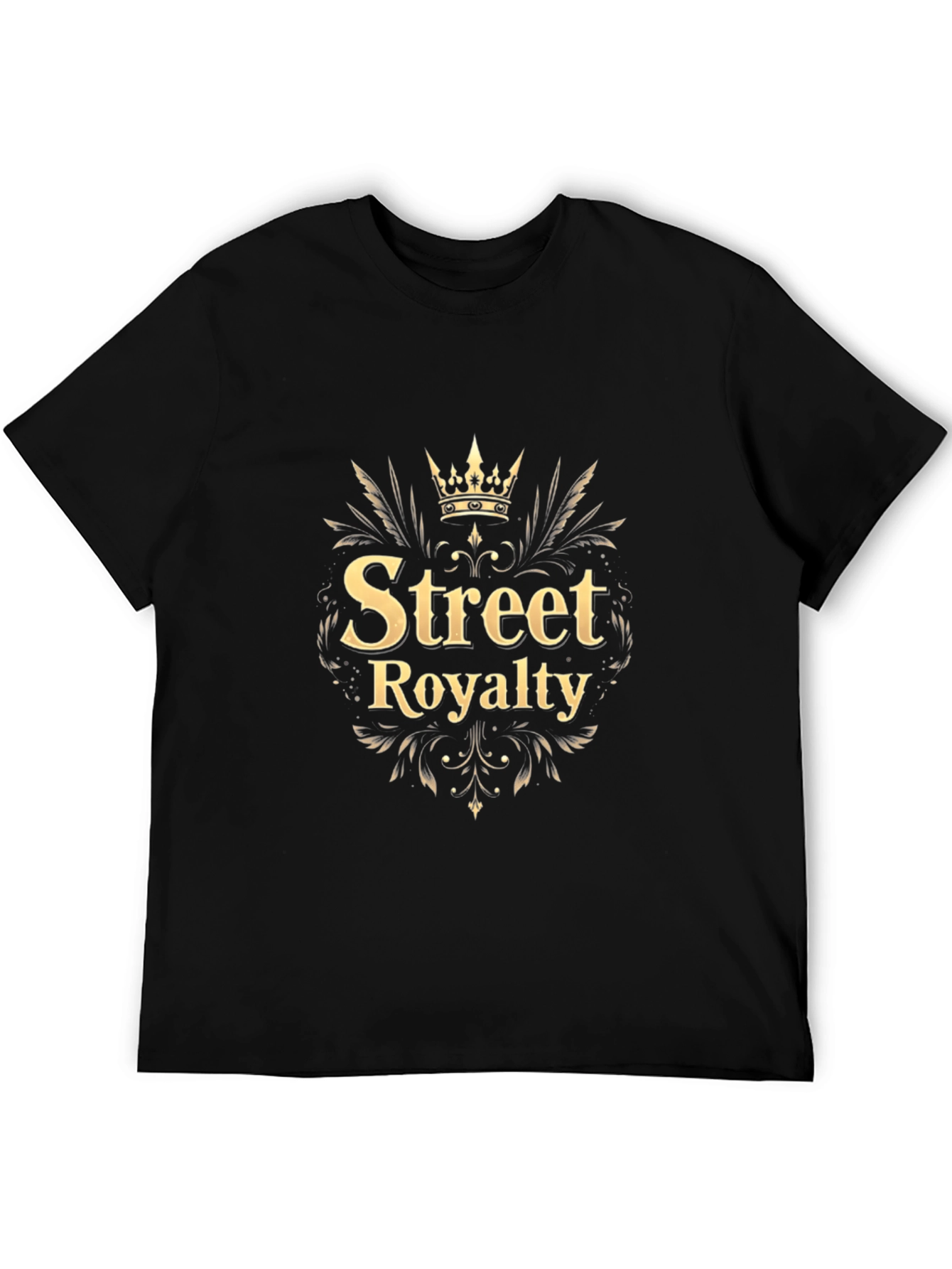 Street Royalty Black T-Shirt - Stylish Graphic Tee