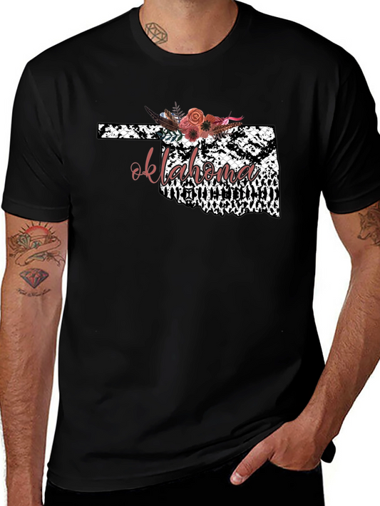 Oklahoma Floral Graphic Tee - Stylish State Pride