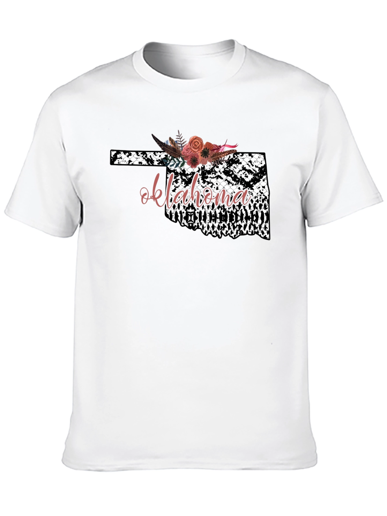 Oklahoma Floral Graphic Tee - Stylish State Pride