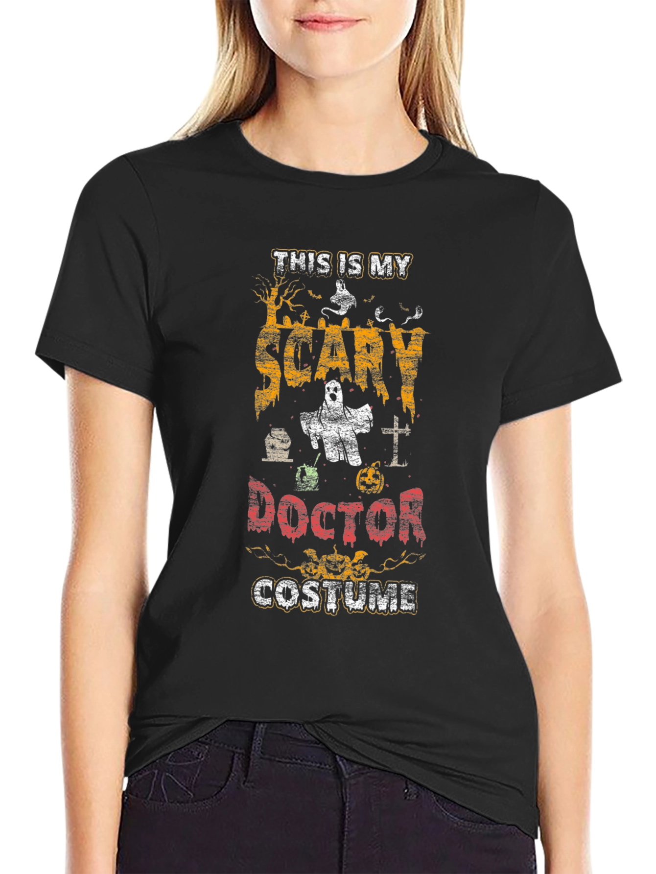 Scary Doctor Halloween Costume Graphic Tee