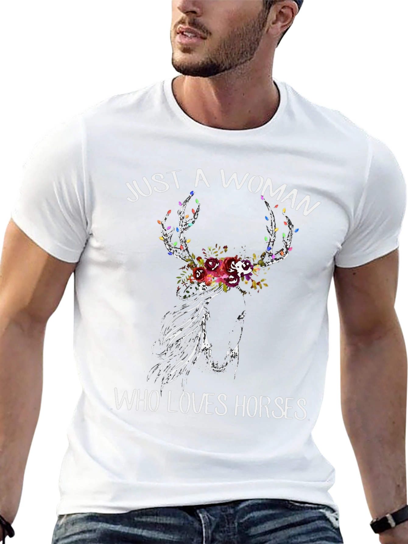 Woman Who Loves Horses Graphic Tee