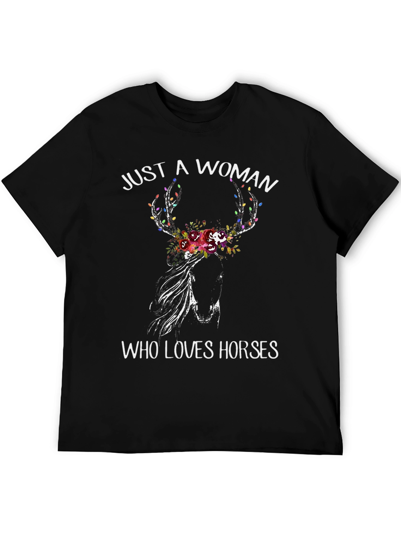 Woman Who Loves Horses Graphic Tee
