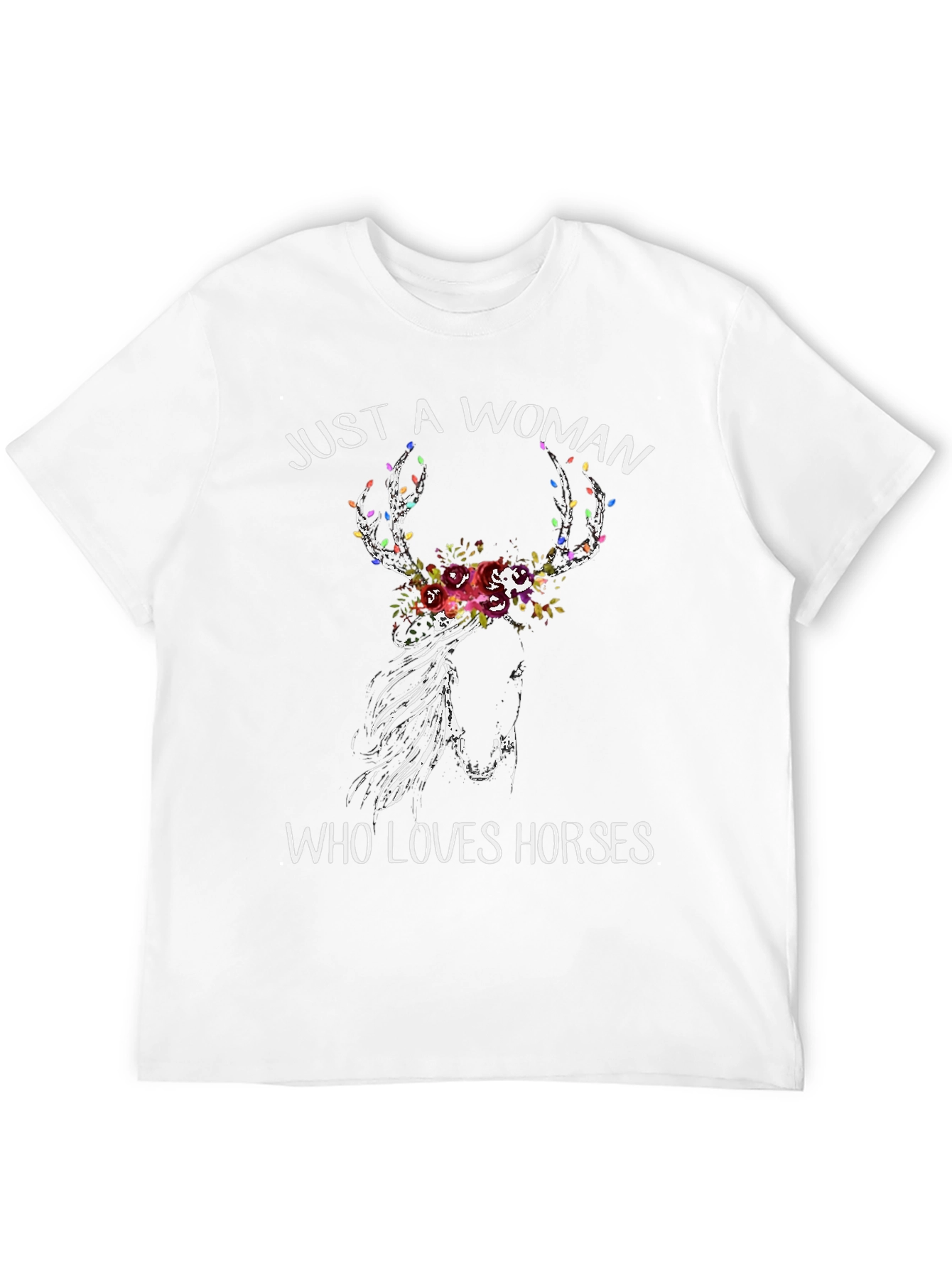 Woman Who Loves Horses Graphic Tee