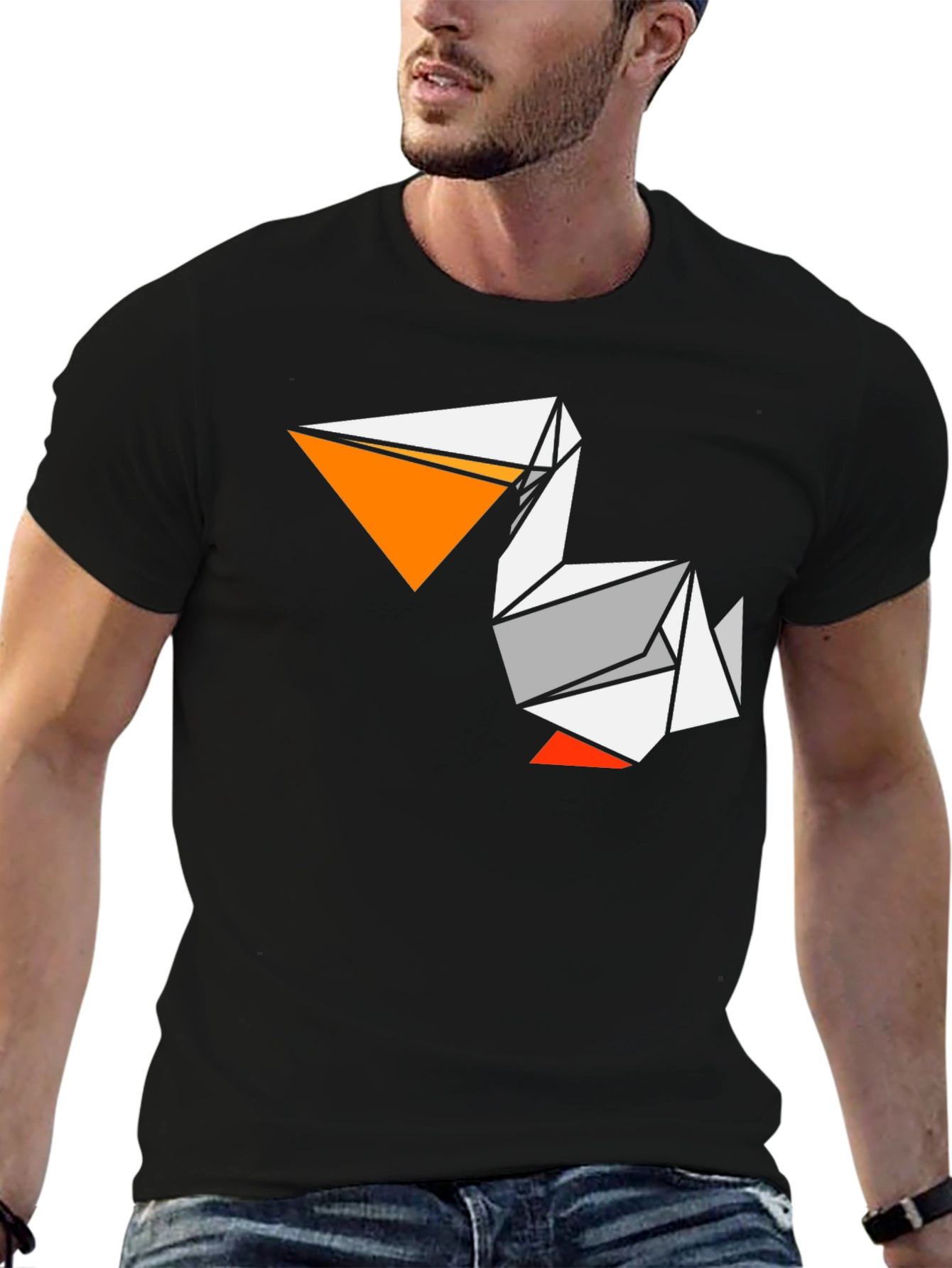 Origami Pelican T-Shirt - Unique Graphic Tee